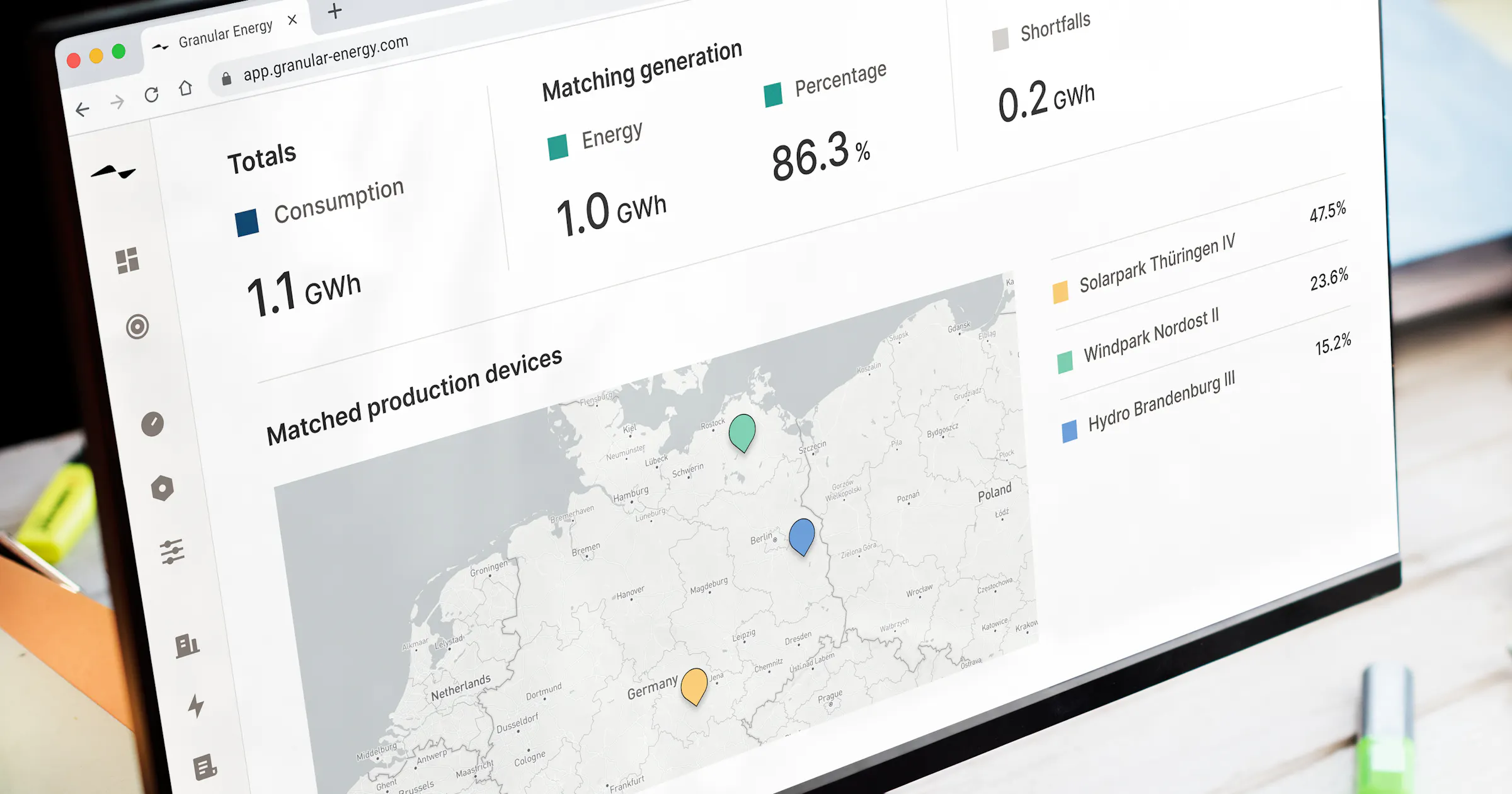 Granular Energy Solutions for clean energy logo
