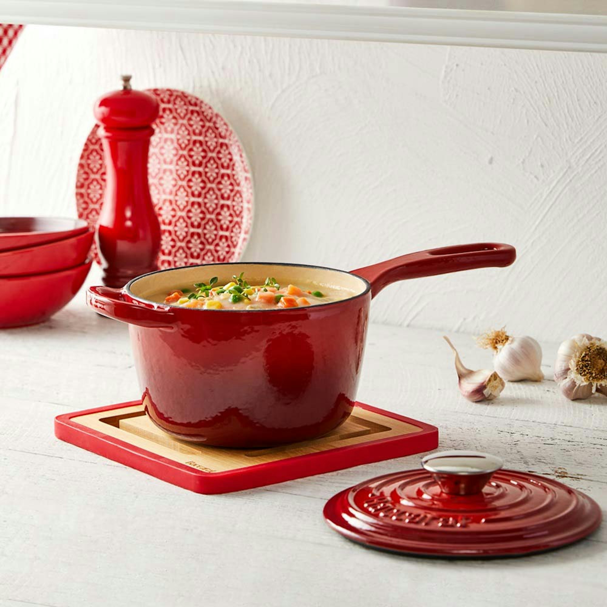 Creamy Vegetable Soup recipe | Baccarat Le Connoisseur Cast Iron 16cm 1.5L Saucepan.