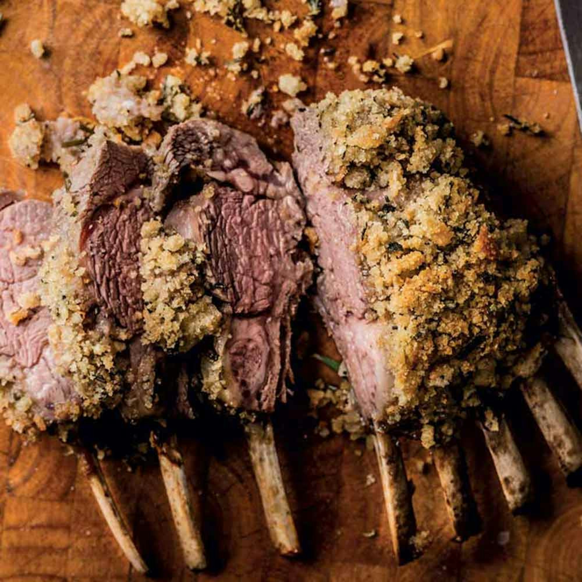 Herb and Parmesan crusted rack of lamb recipe. Baccarat The healthy fry multi dual zone 9L air fryer.