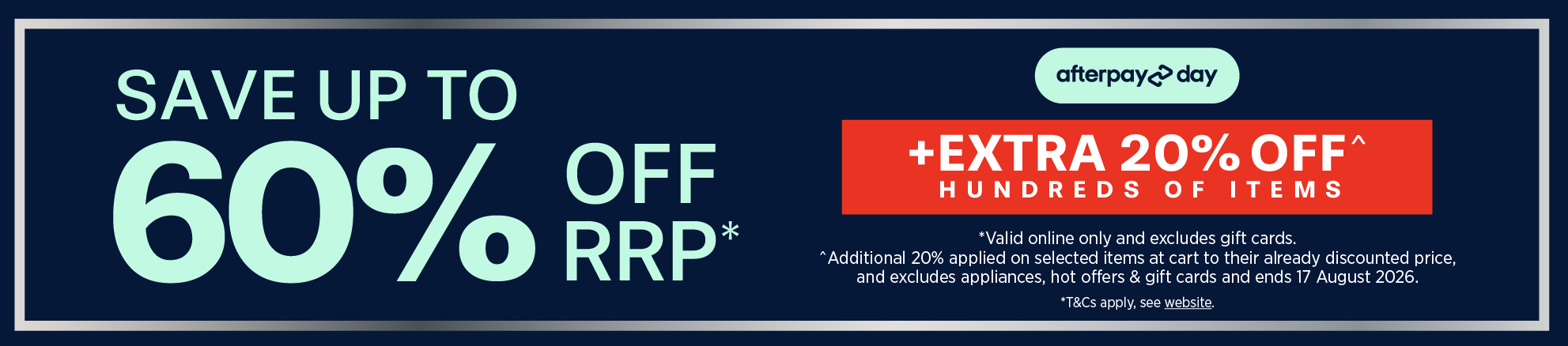 BACCARAT AFTERPAY DAY SALE