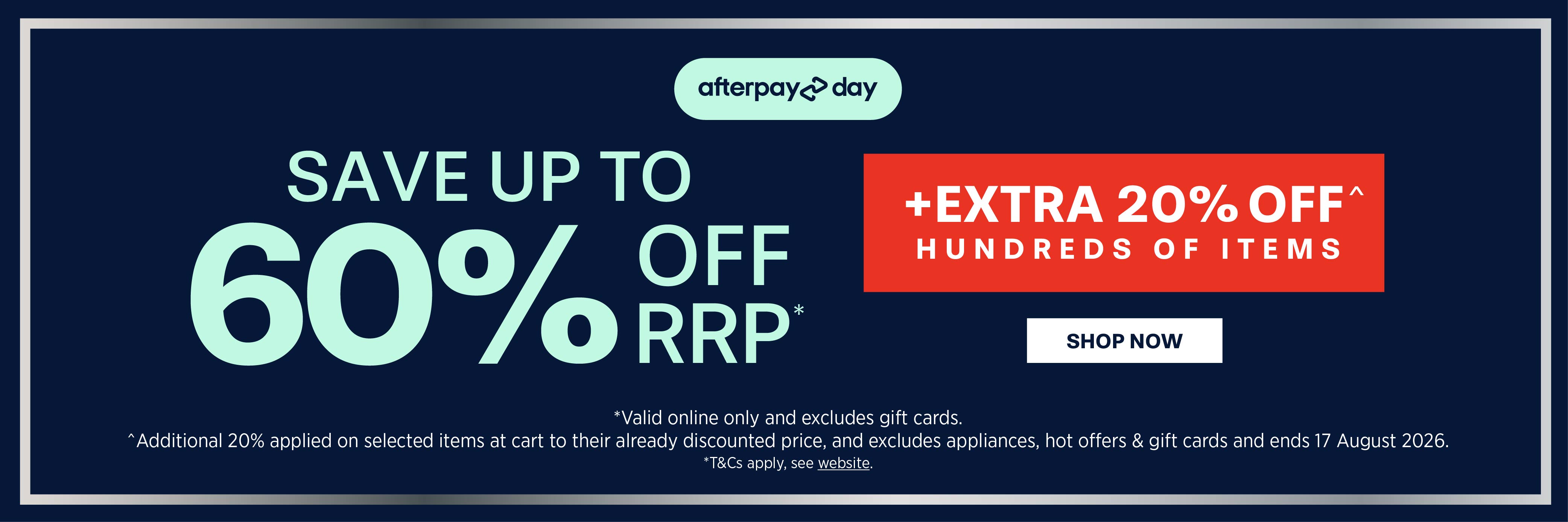 Baccarat Afterpay Day Sale - Up to 60% off rrp + extra 20% off hundreds of items