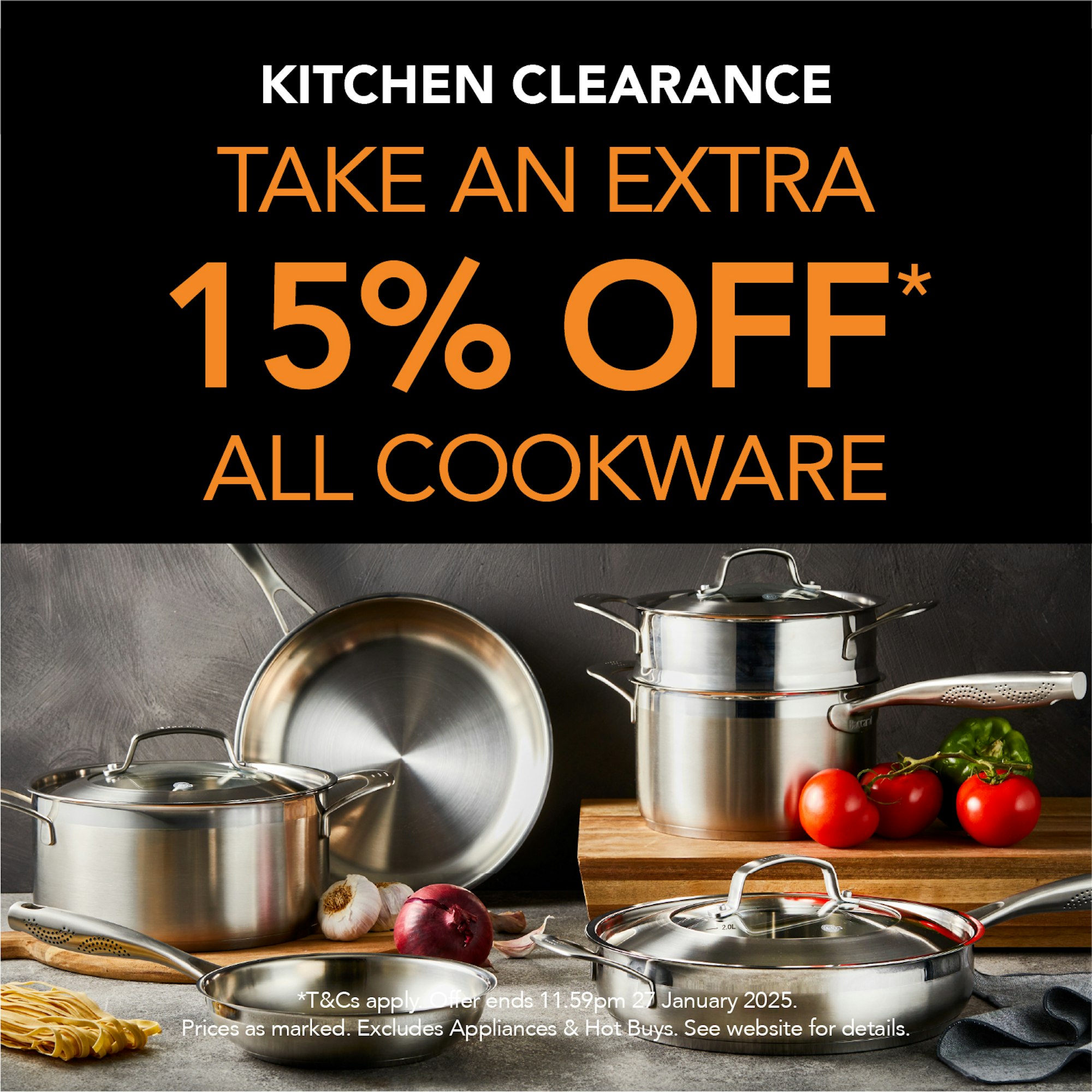 TAKE AN EXTRA 15% OFF ALL BACCARAT COOKWARE