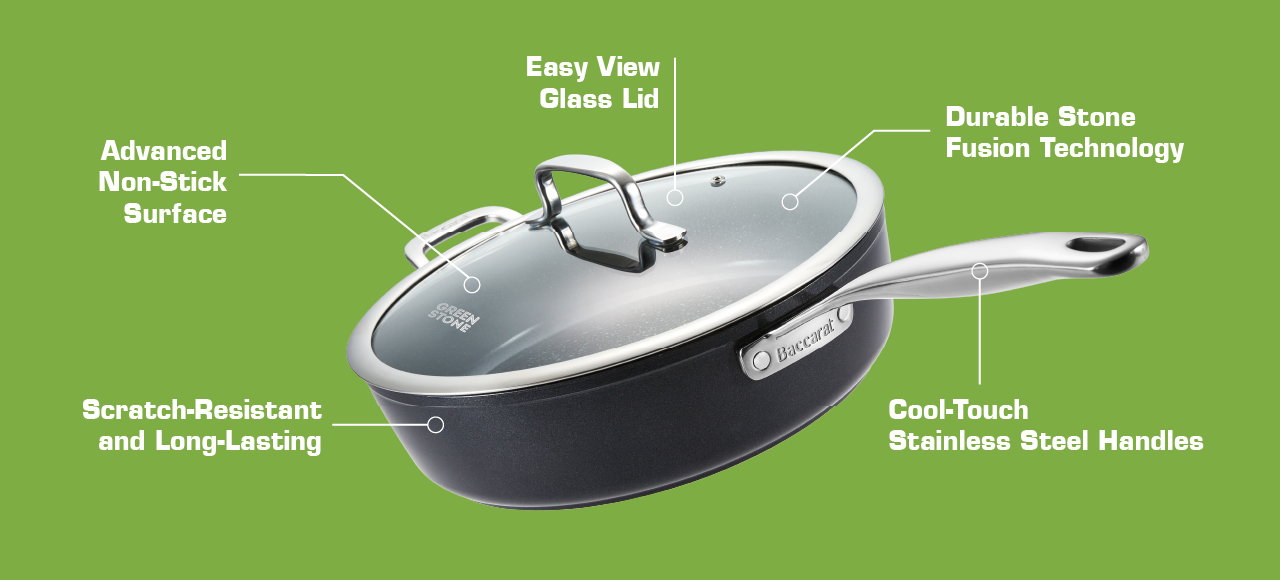 Baccarat Green Stone Cookware - Features