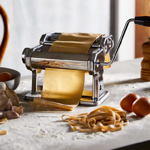 Baccarat pasta maker on bench