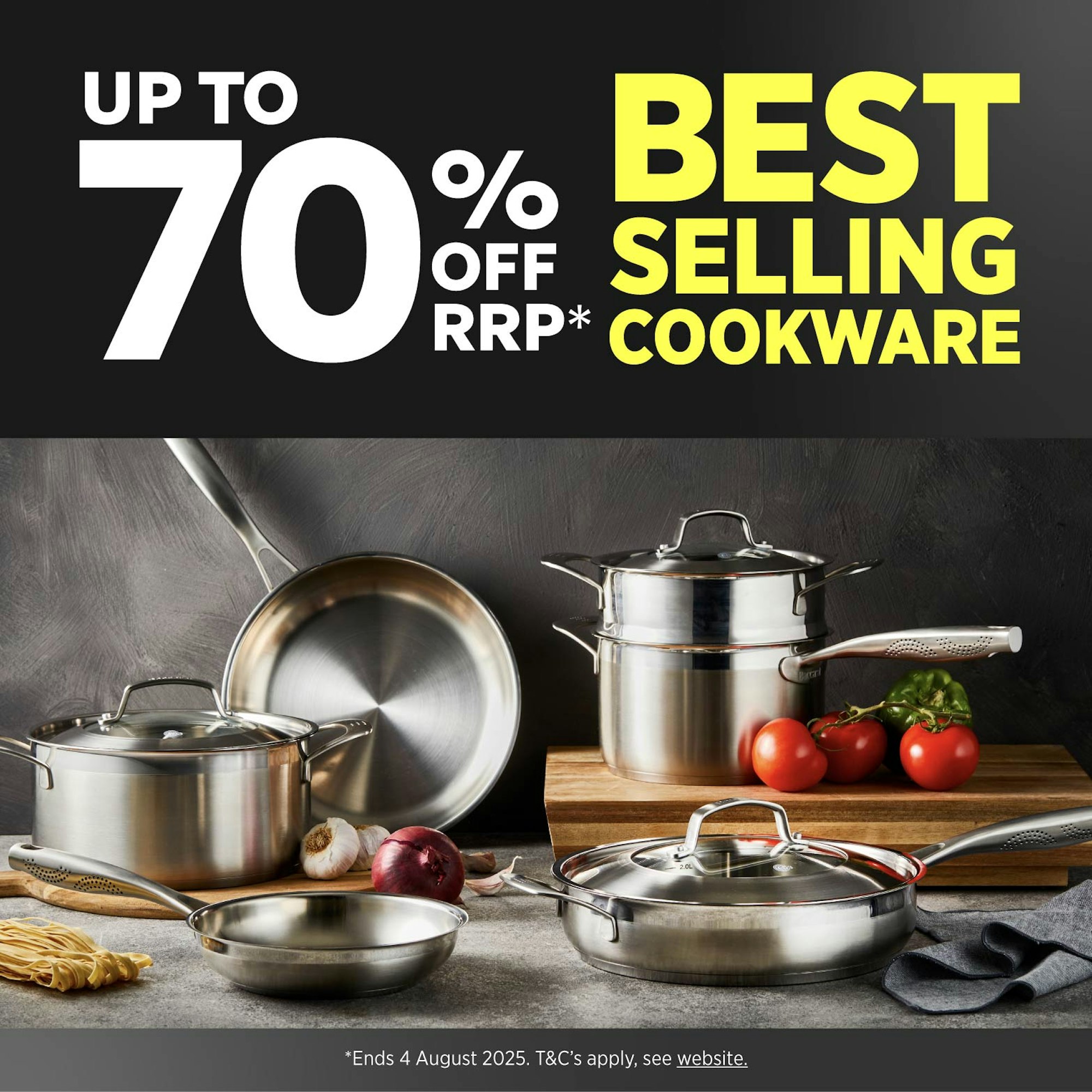 Up to 70% off Best Selling Cookware