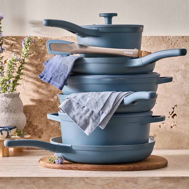 Nook Denim Cookware in a stack