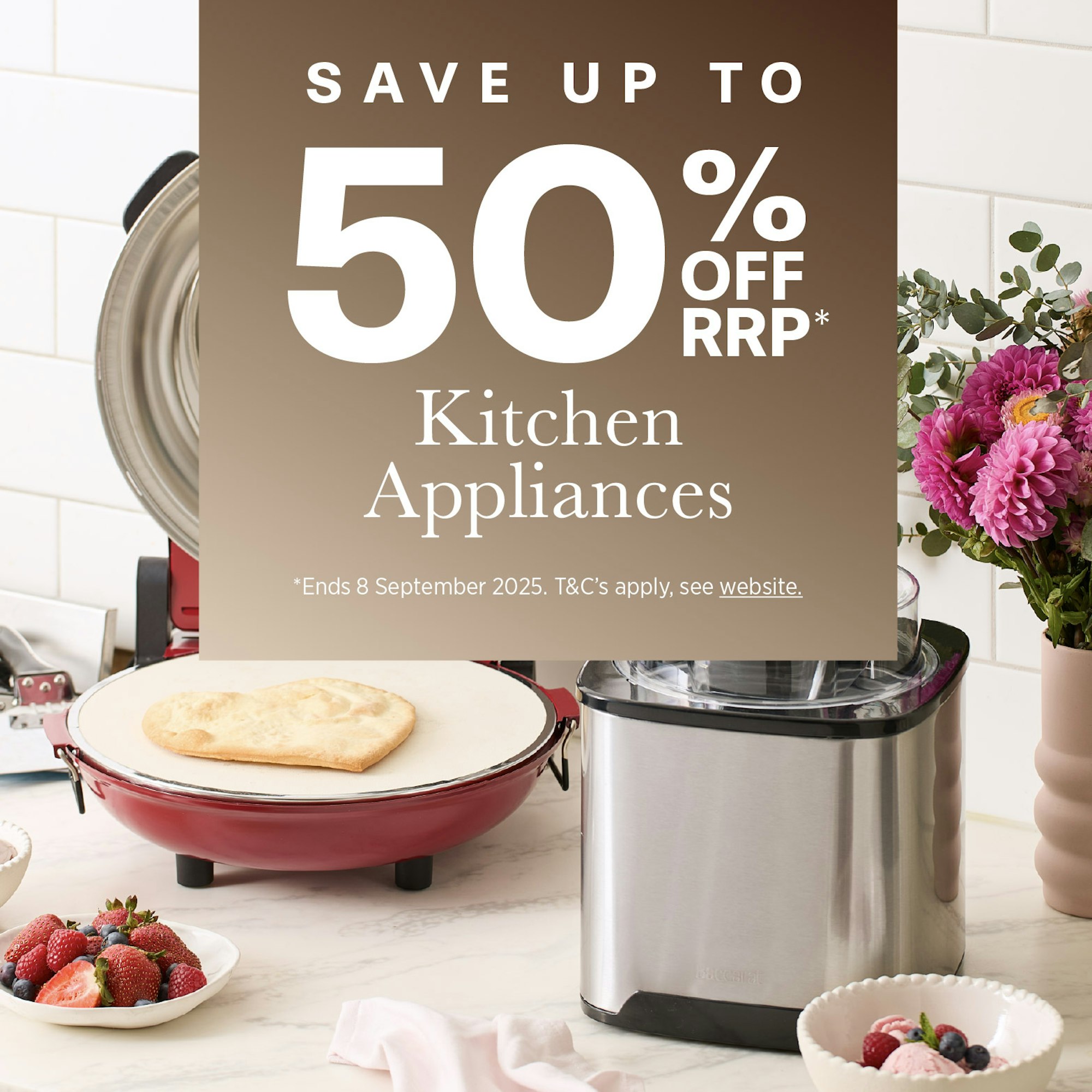 50% OFF KITCHEN APPLIANCES