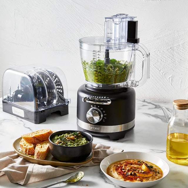 Baccarat blender on benchtop with food