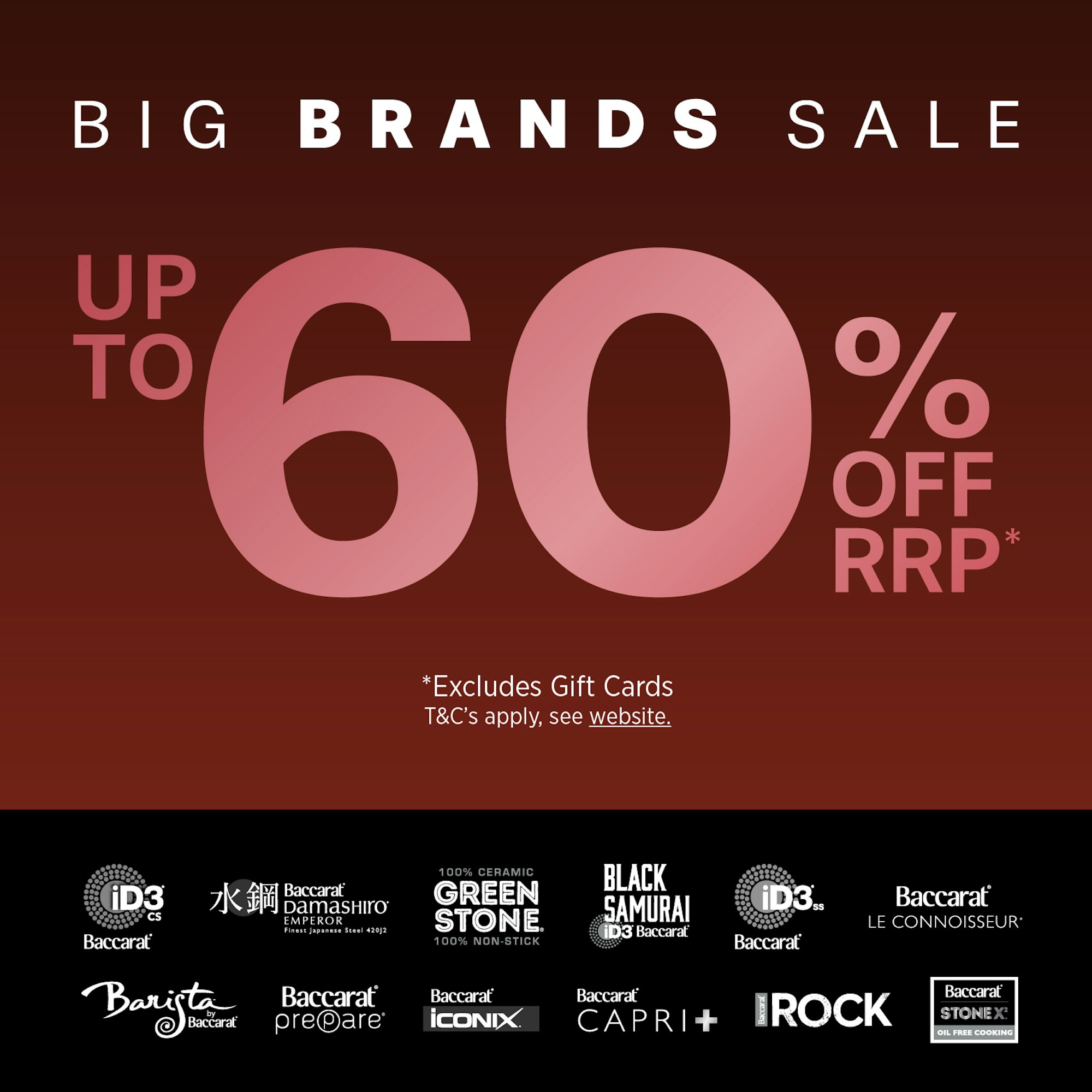 BACCARAT BIG BRANDS SALE
