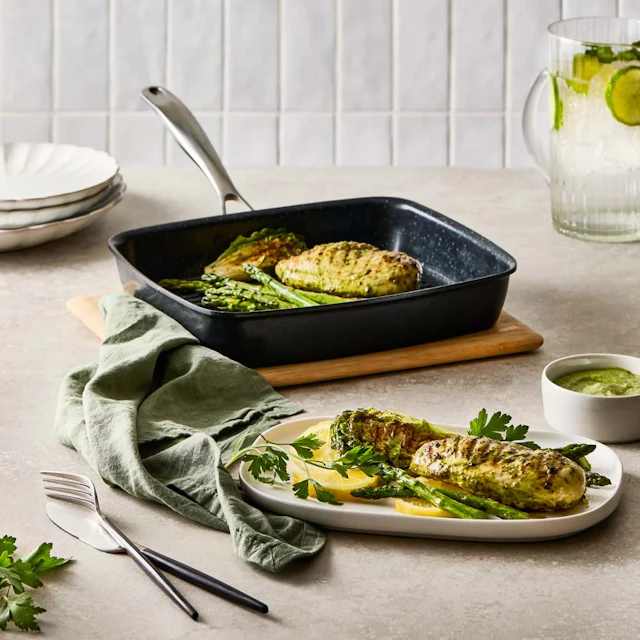 Green Stone Grill Pan