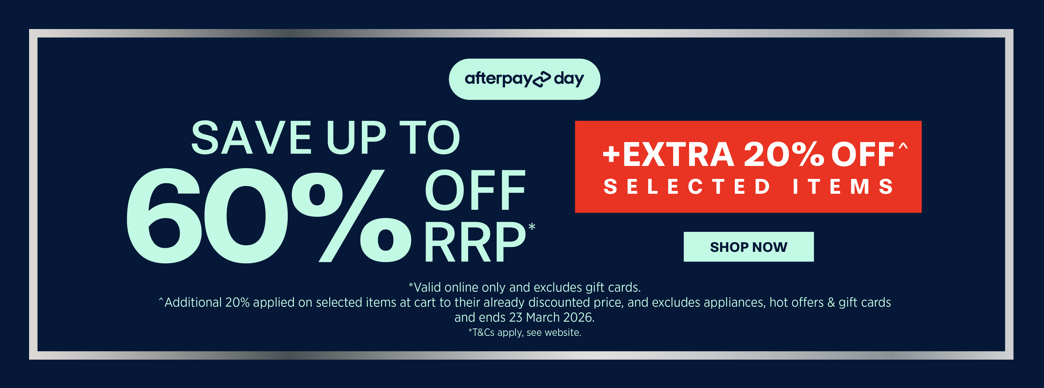 BACCARAT AFTERPAY DAY SALE
