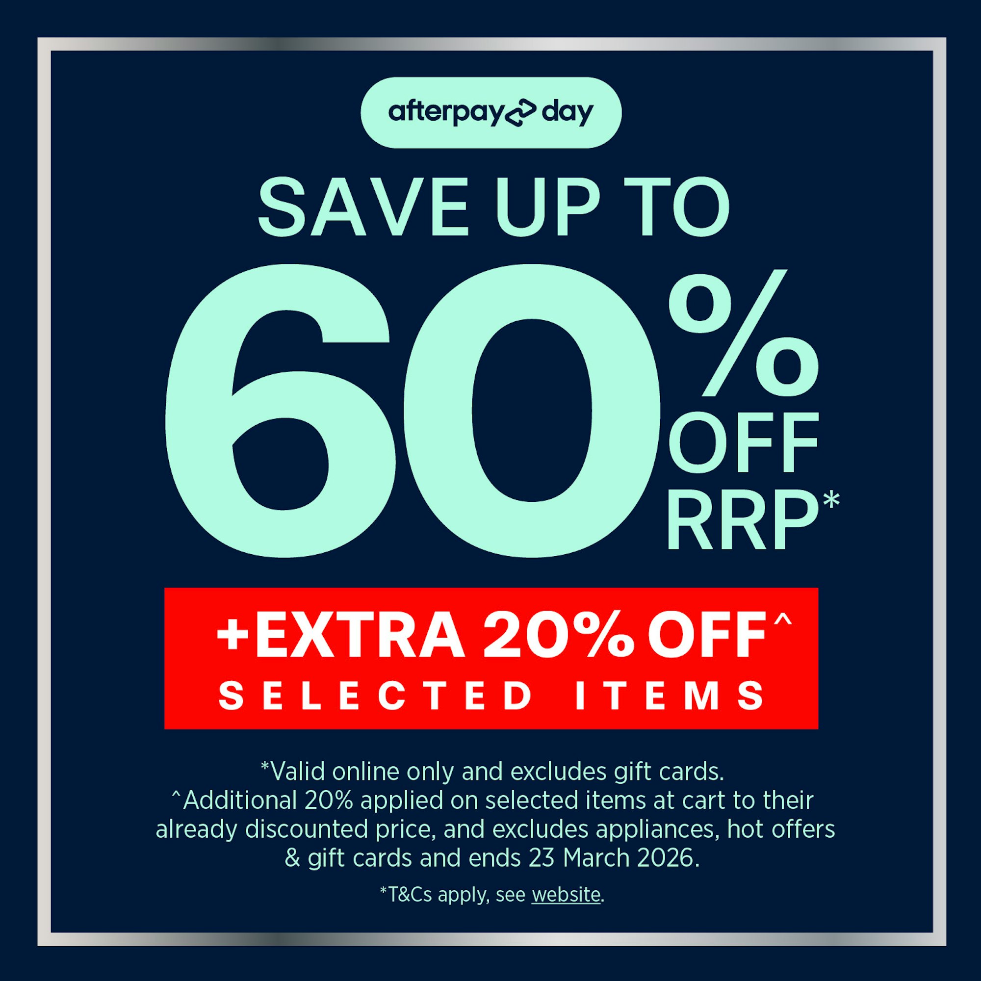  BACCARAT AFTERPAY DAY BANNERS