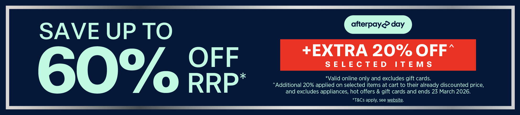 BACCARAT AFTERPAY DAY SALE