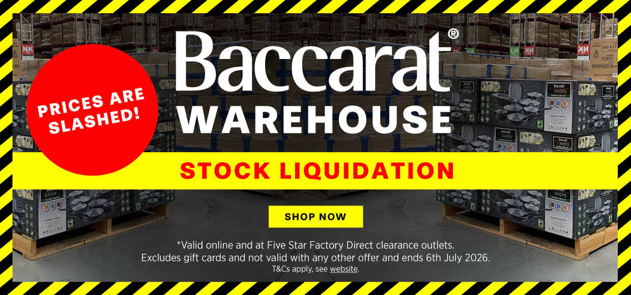 BACCARAT WAREHOUSE STOCK LIQUIDATION