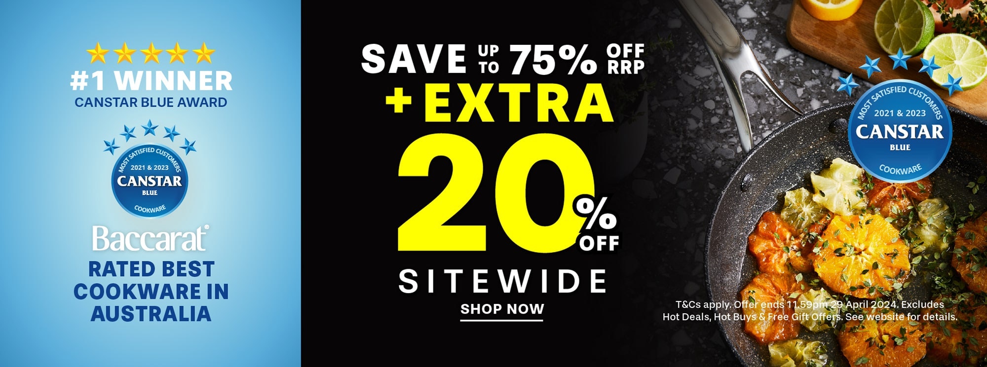 Save up to 75% Off + Extra 20% Off Sitewide