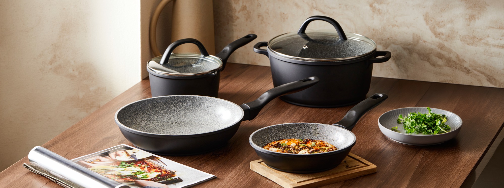 Baccarat Cookware Set on a table