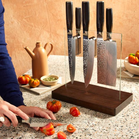 SMEG Stainless Steel Knife Block Set, Furniture & Home Living, Kitchenware  & Tableware, Knives & Chopping Boards on Carousell