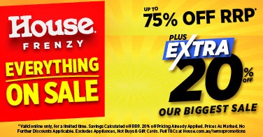 HOUSE FRENZY SALE EXTRA 20% OFF