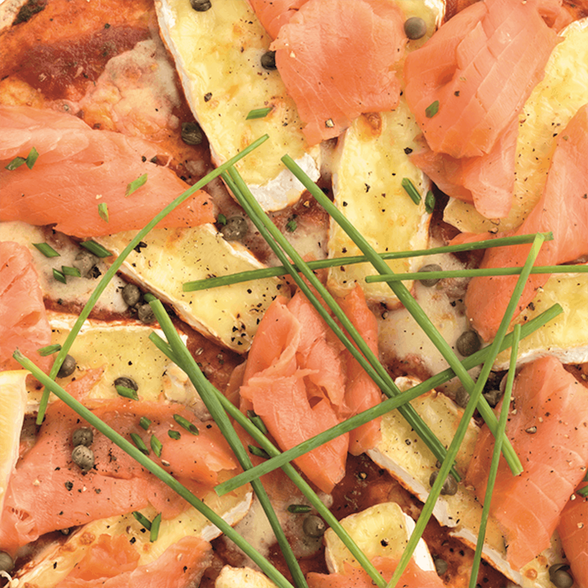 Camembert and Smoked Salmon Delight Pizza Recipe