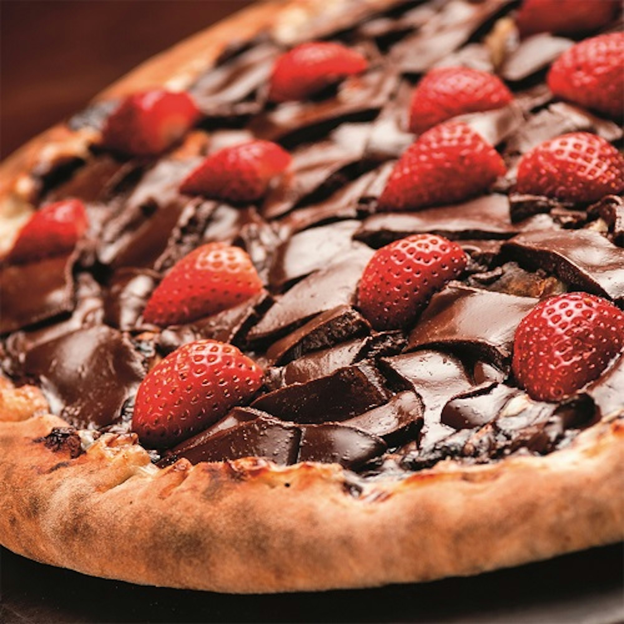 Nutella and Strawberry Dessert Pizza