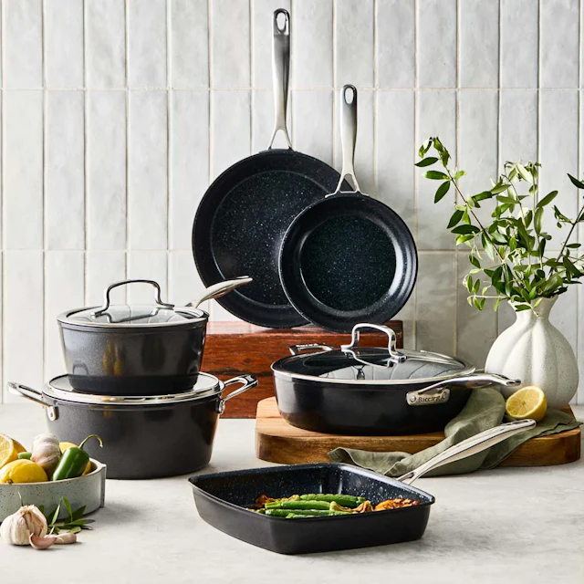 BACCARAT GREENSTONE 6 PIECE COOKWARE SET WITH FOOD - HOUSE