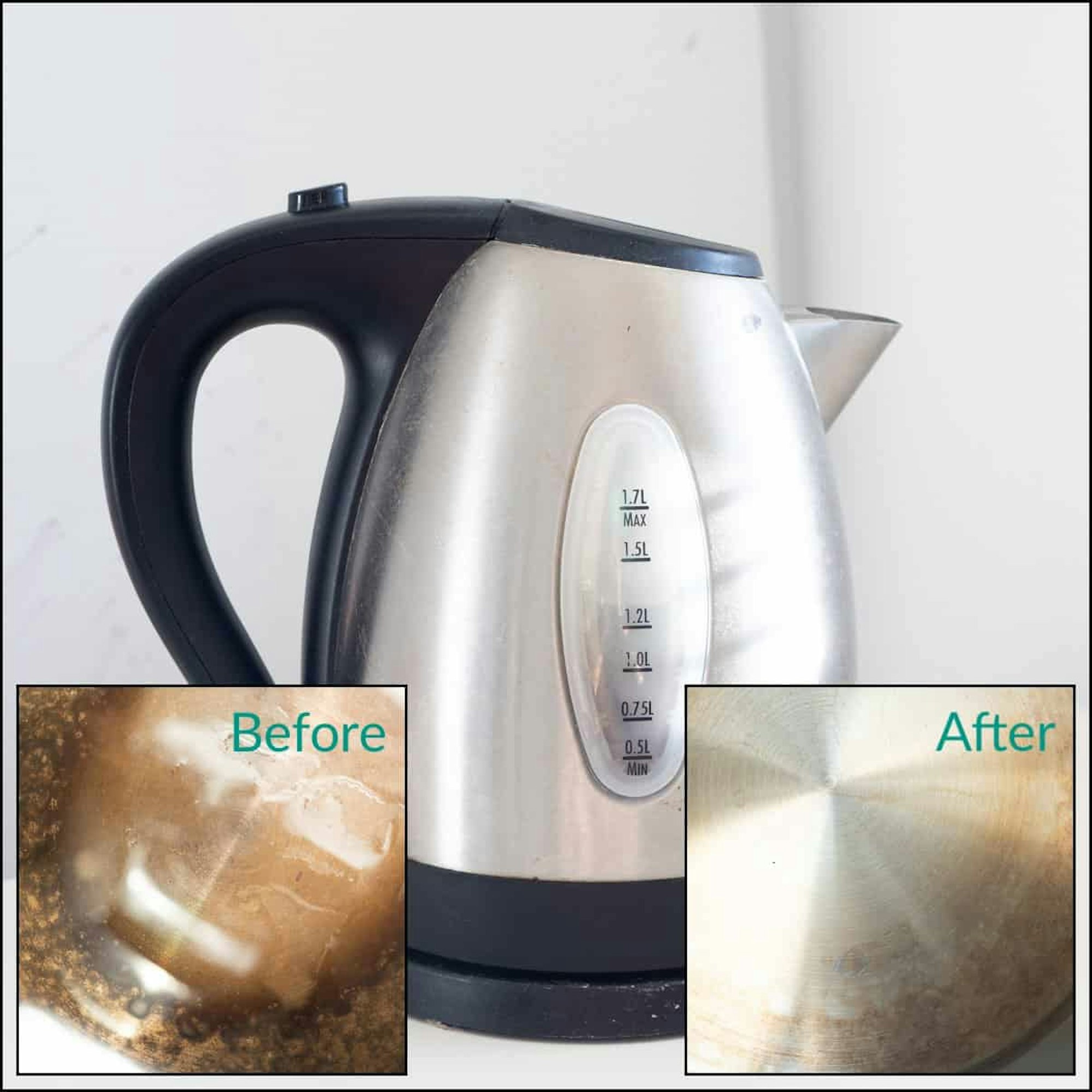 descaling a kettle before and after - how to clean a kettle - House blog