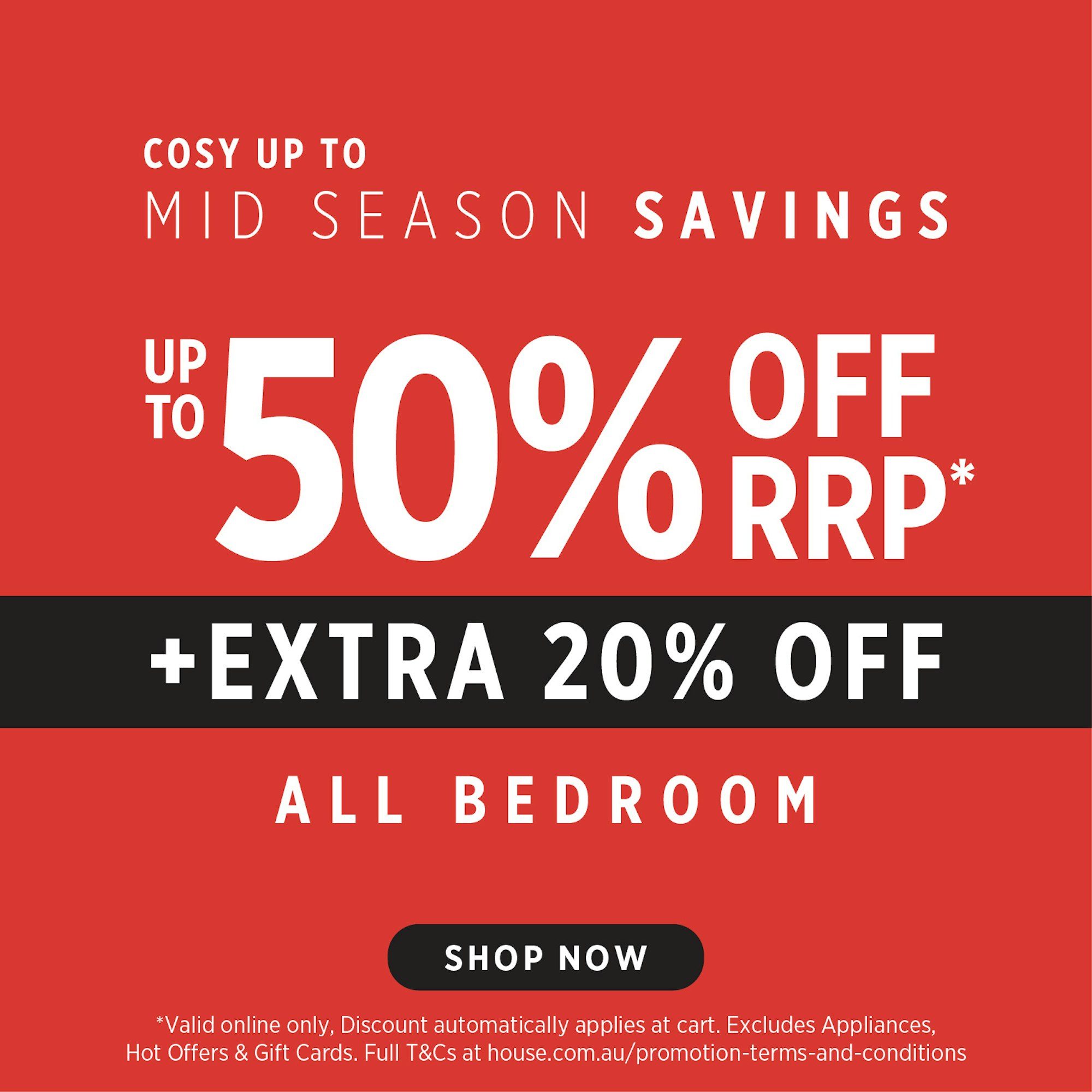 mid season all bedroom extra 20% off