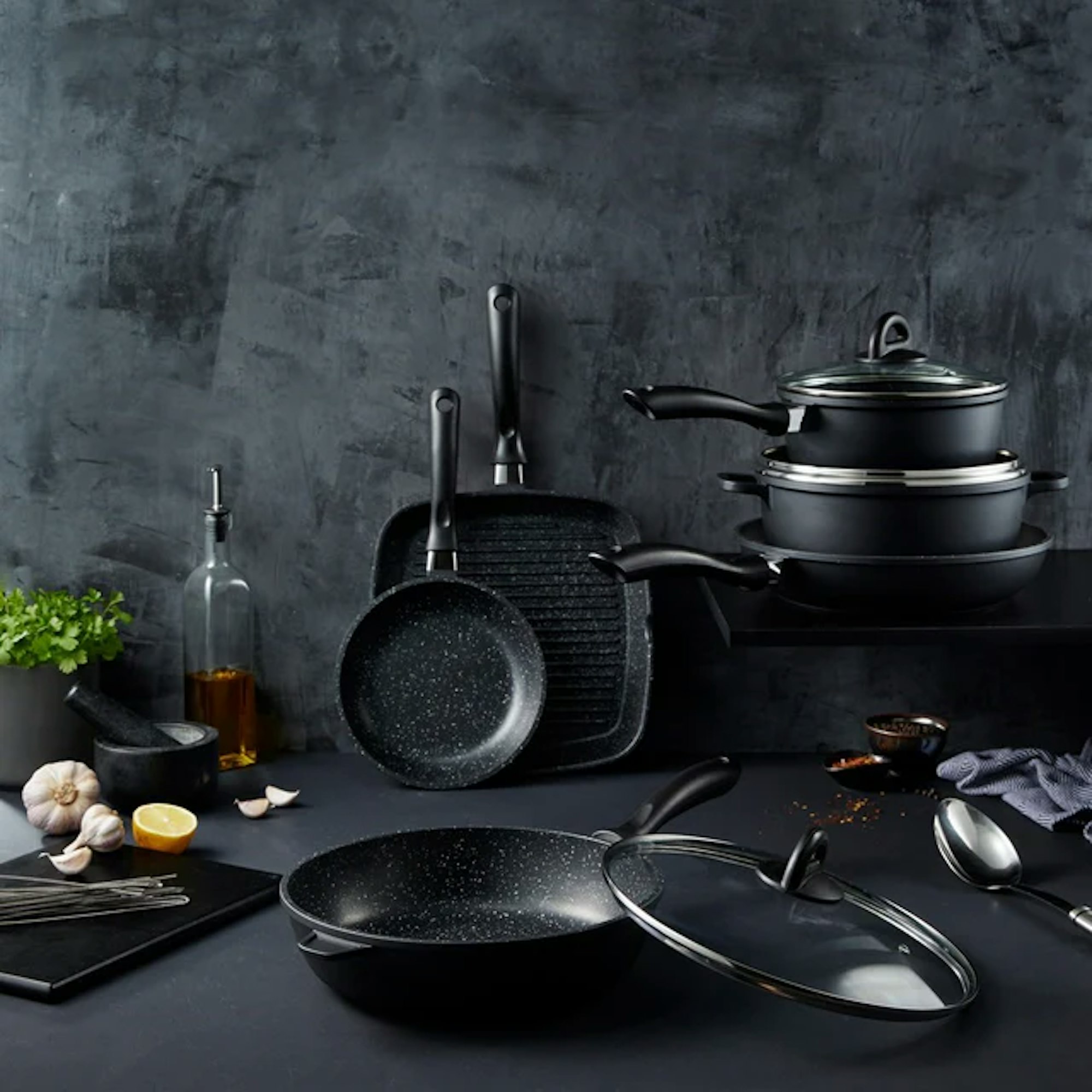 Non-stick cookware on display