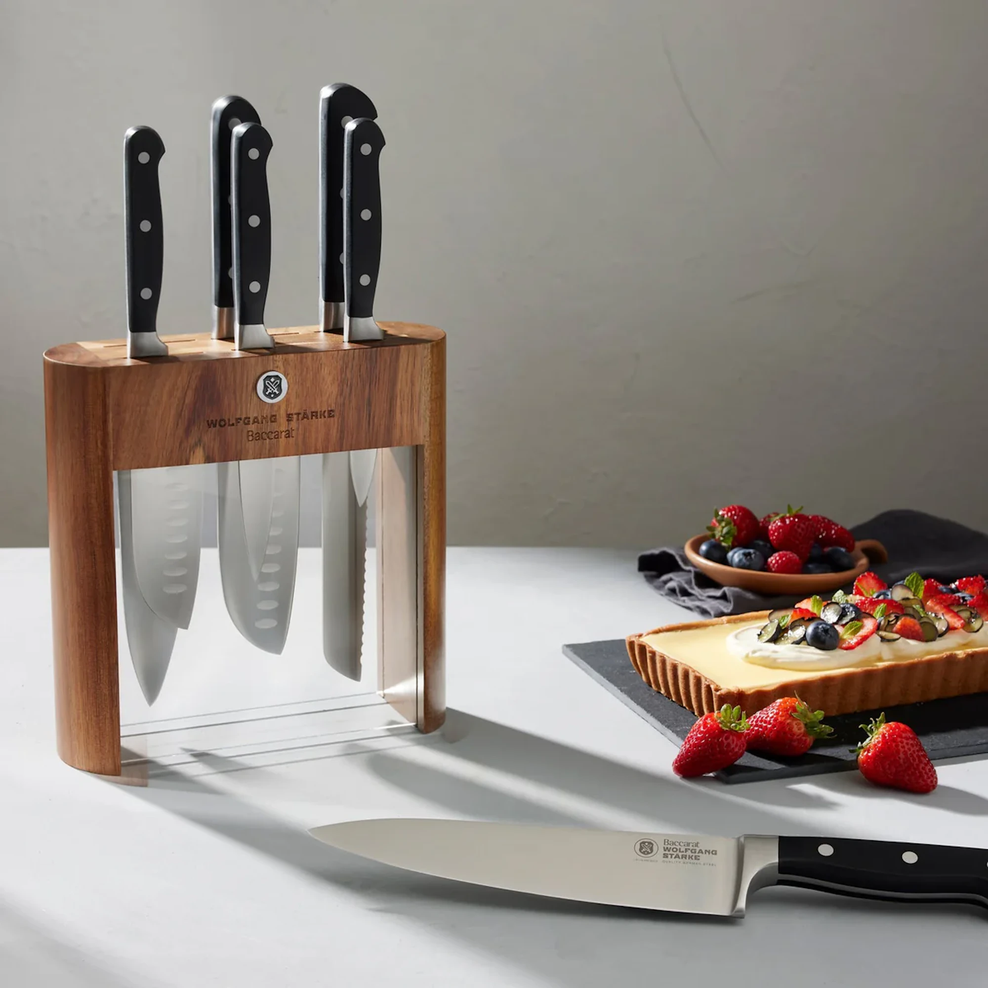 baccarat knife block