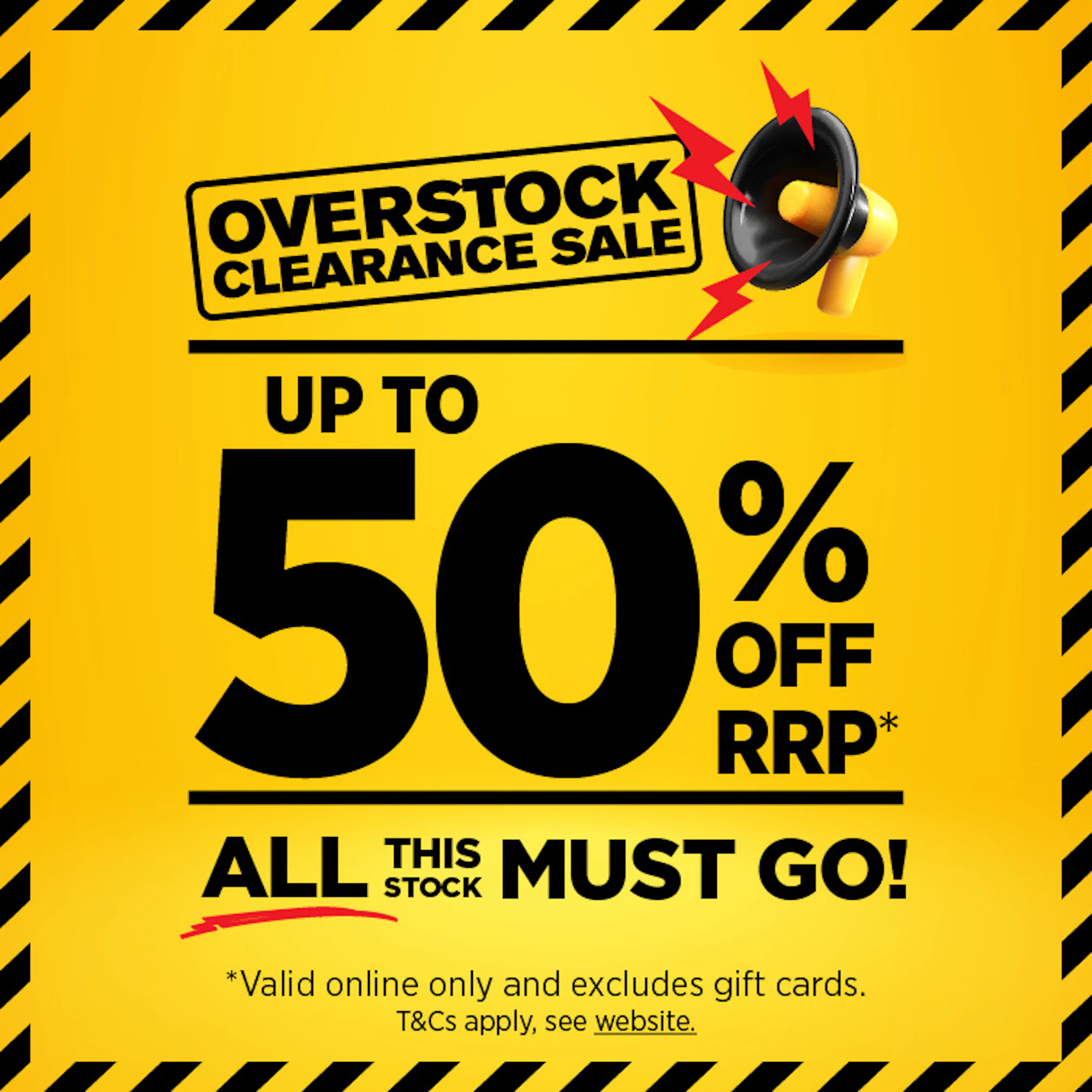 OVERSTOCK CLEARANCE SALE