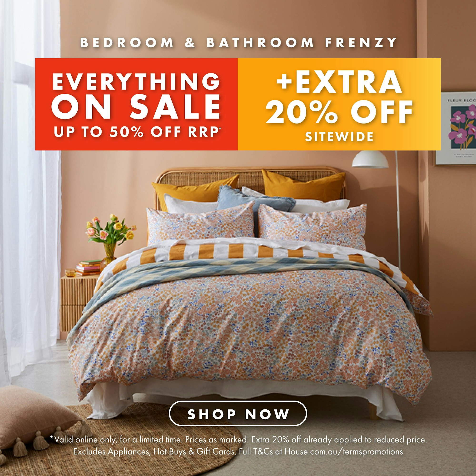 BED & BATH FRENZY EVERYTHING ON SALE + EXTRA 20% OFF
