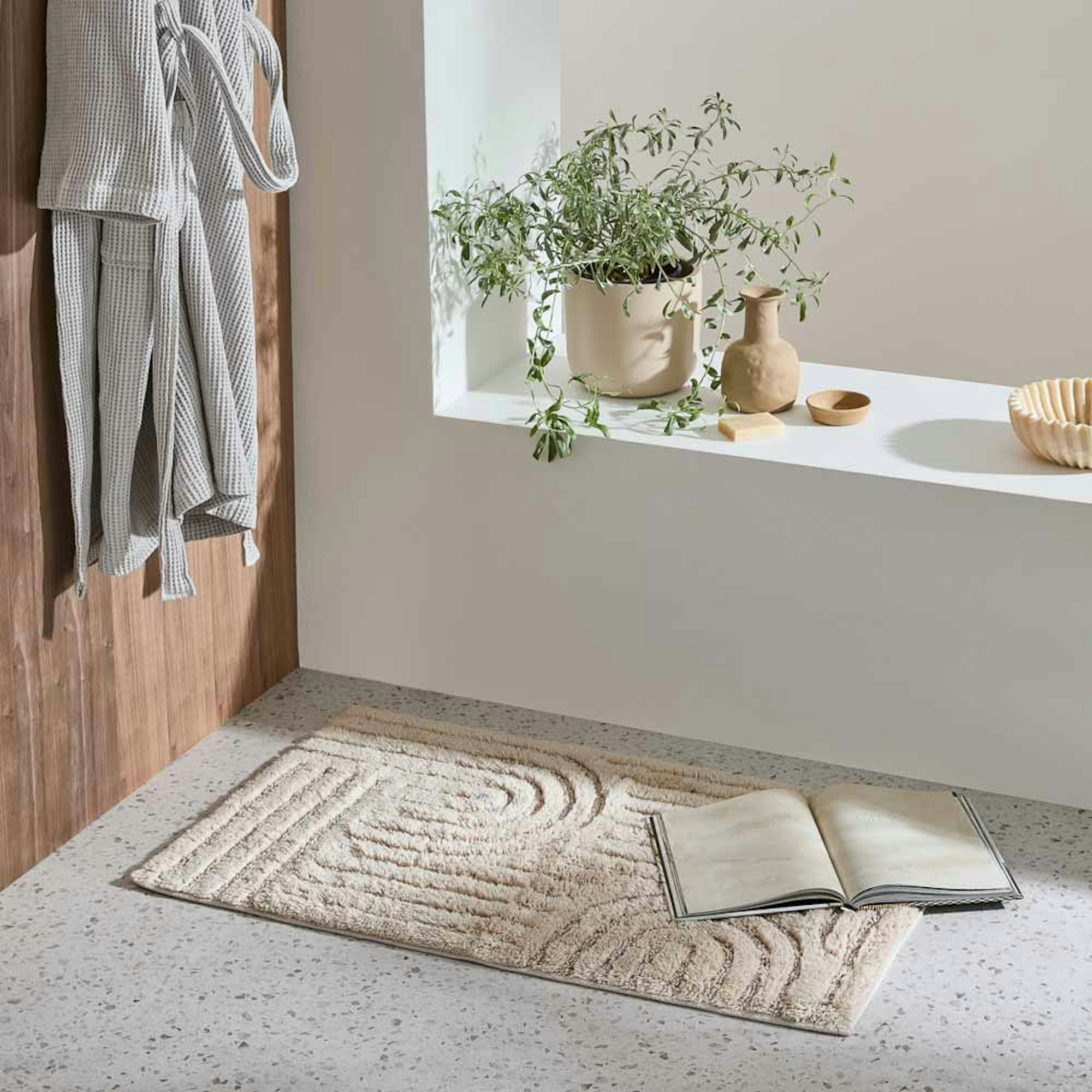 MyHouse Myka Arch Bath mat in Natural