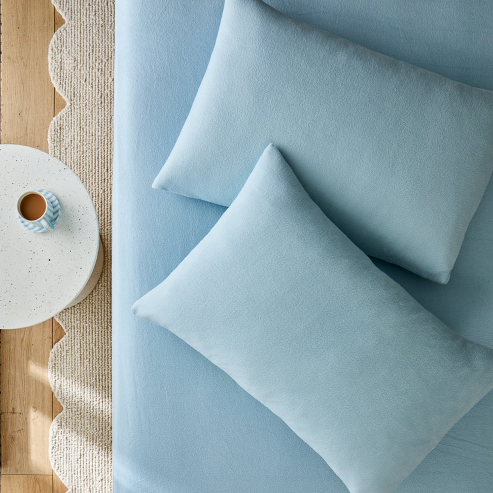 Cosy Sherpa Blue Sheet Set with 2 Pillowcases