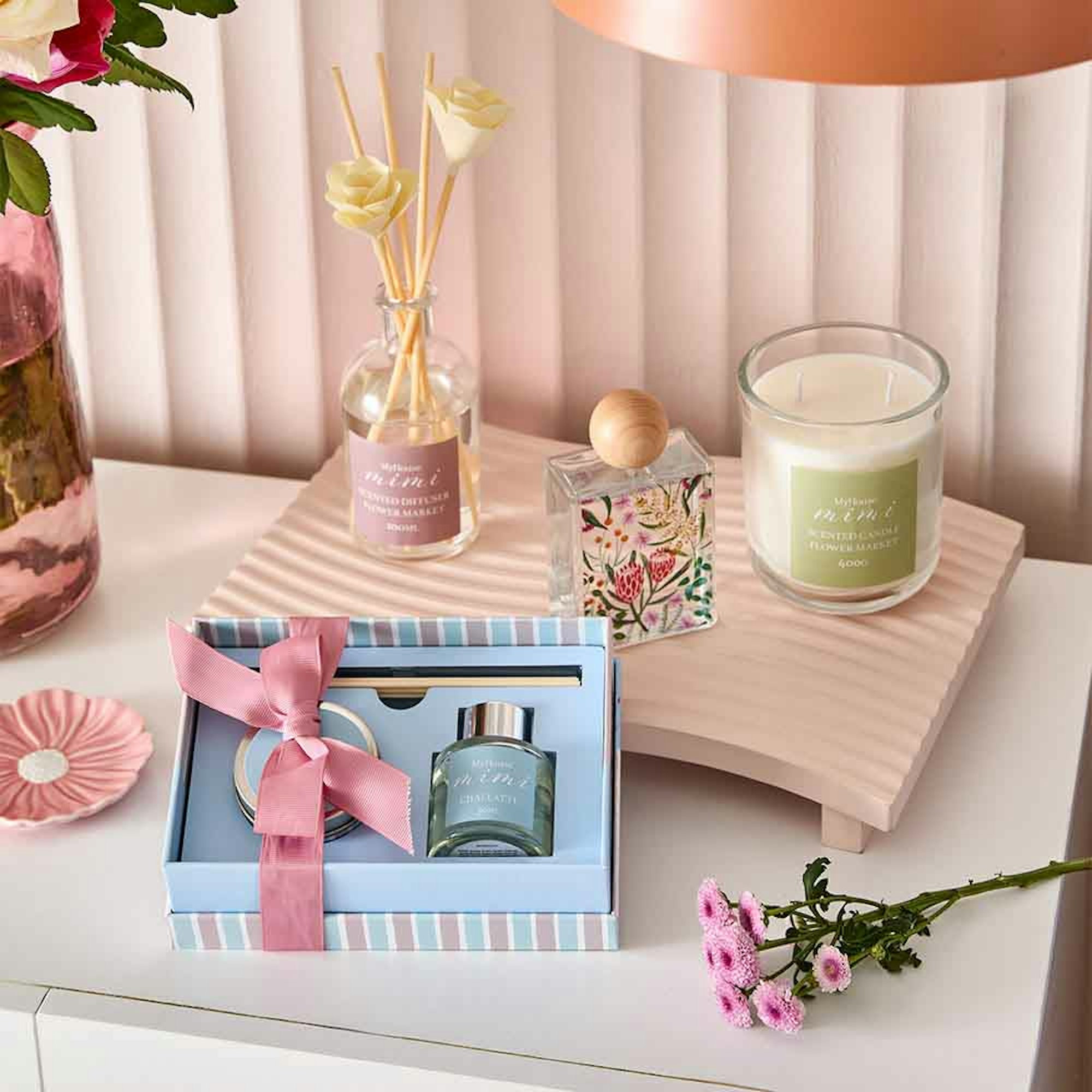 Selection of candles, diffusers and home decor - gift ideas for her