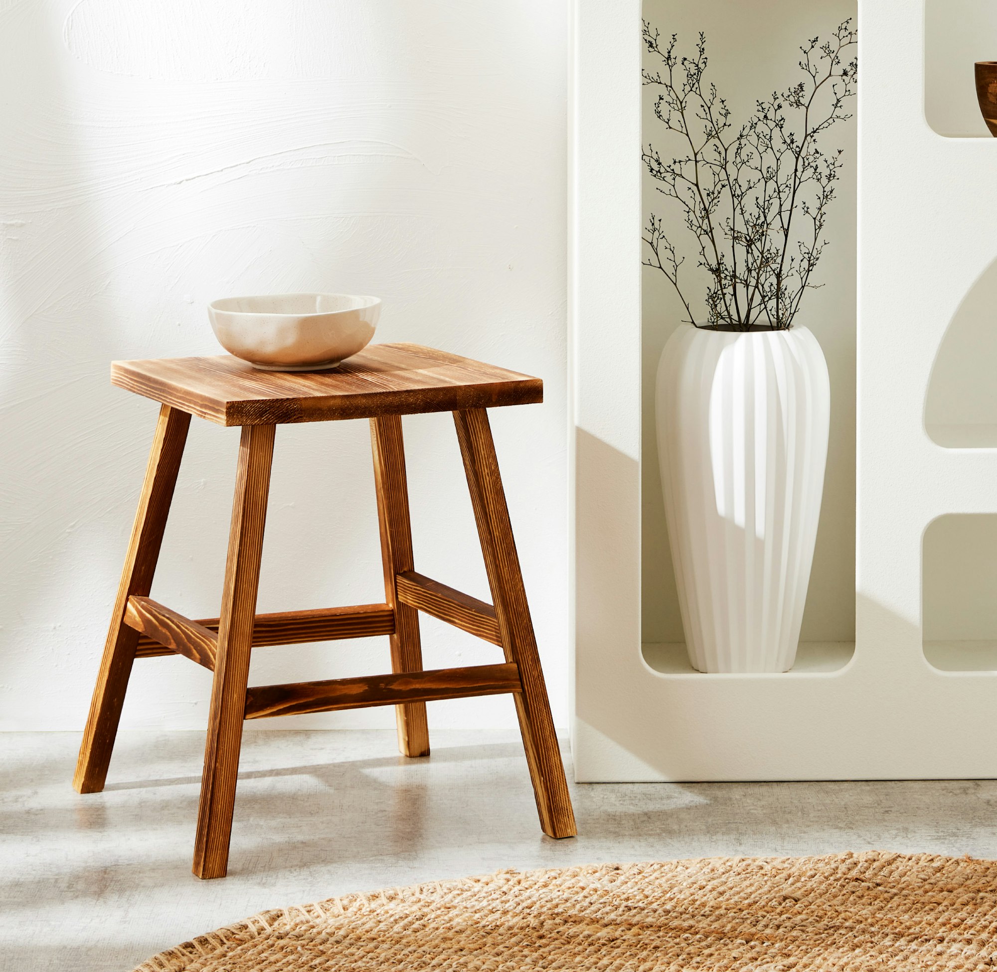 Side table and plant