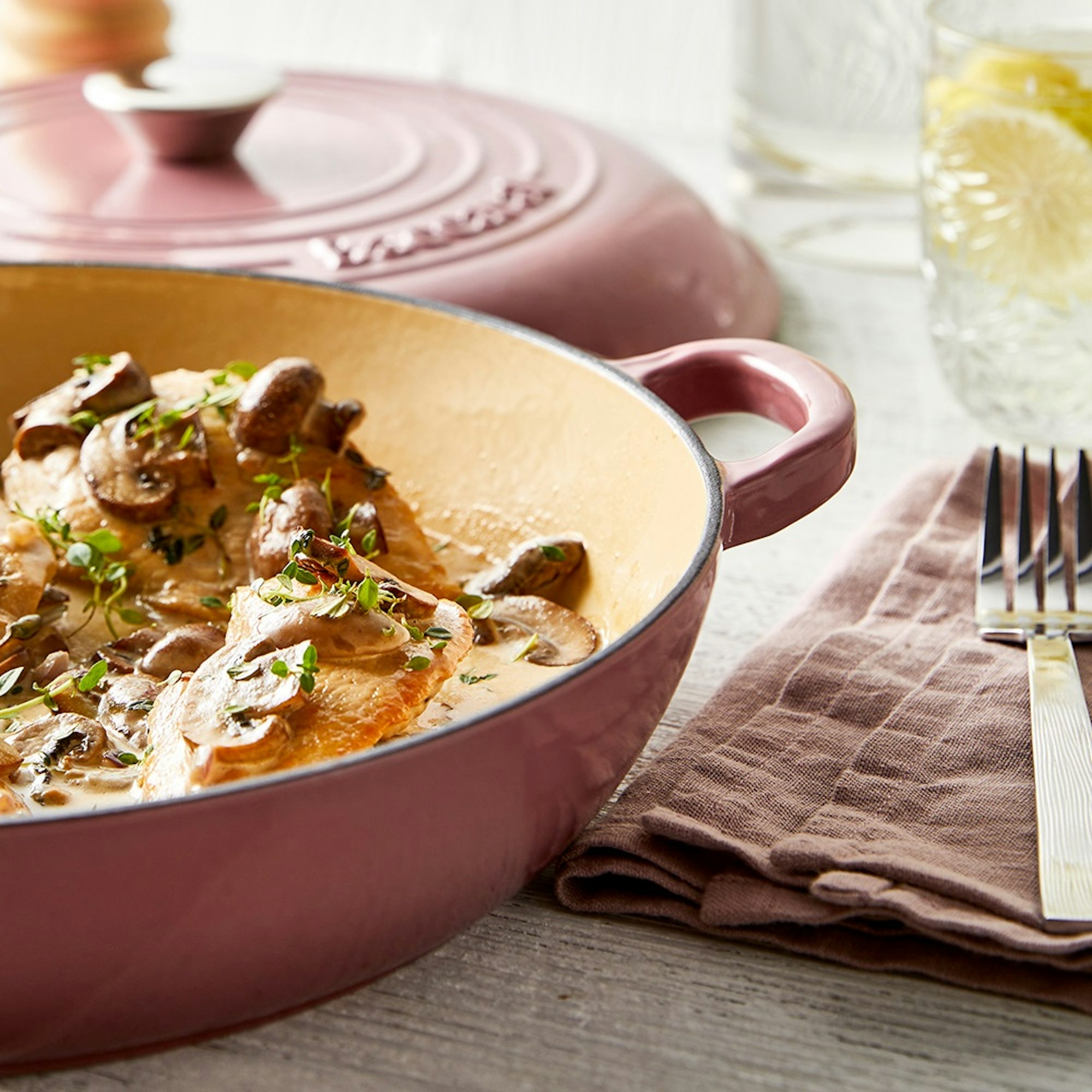 Creamy Lemon, Thyme and Mushroom Chicken Recipe