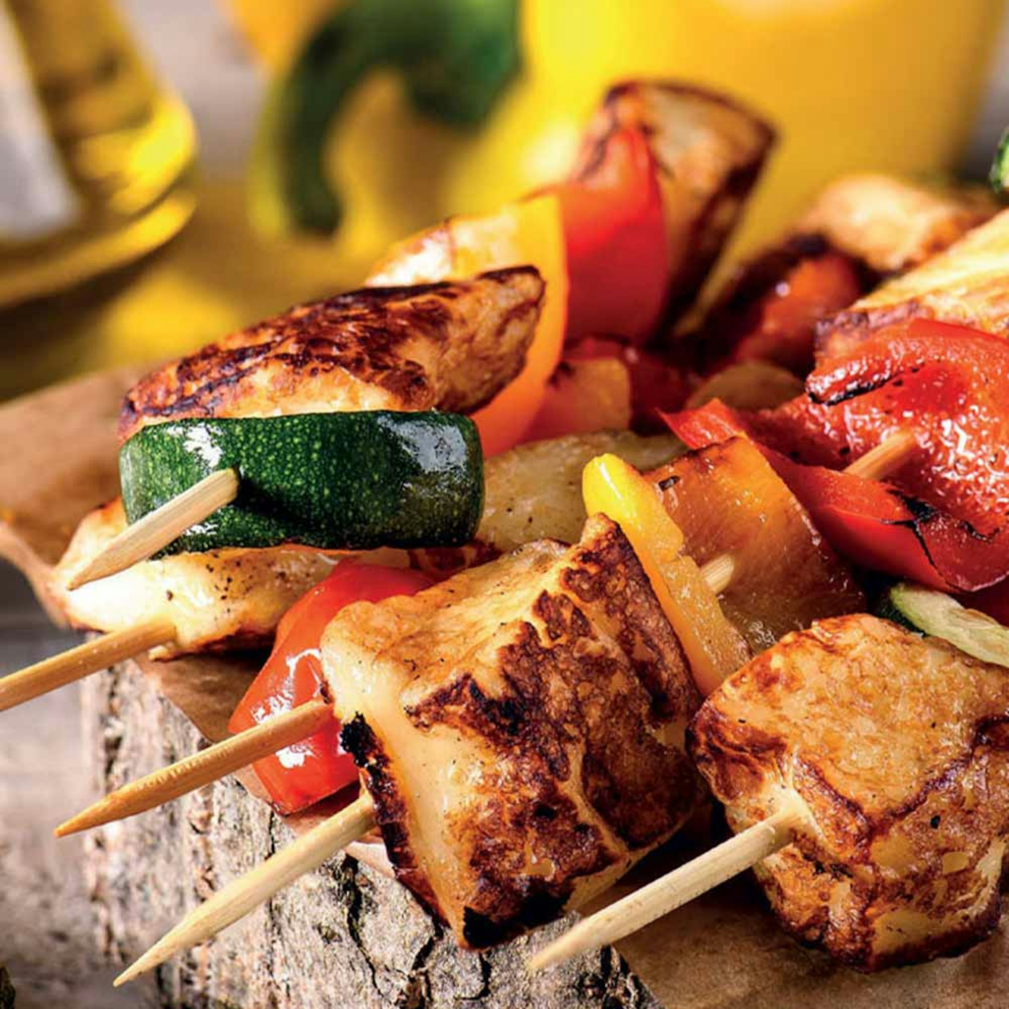Grill Haloumi and Mediterranean Vegetable Skewers recipe | Robins Kitchen blog
