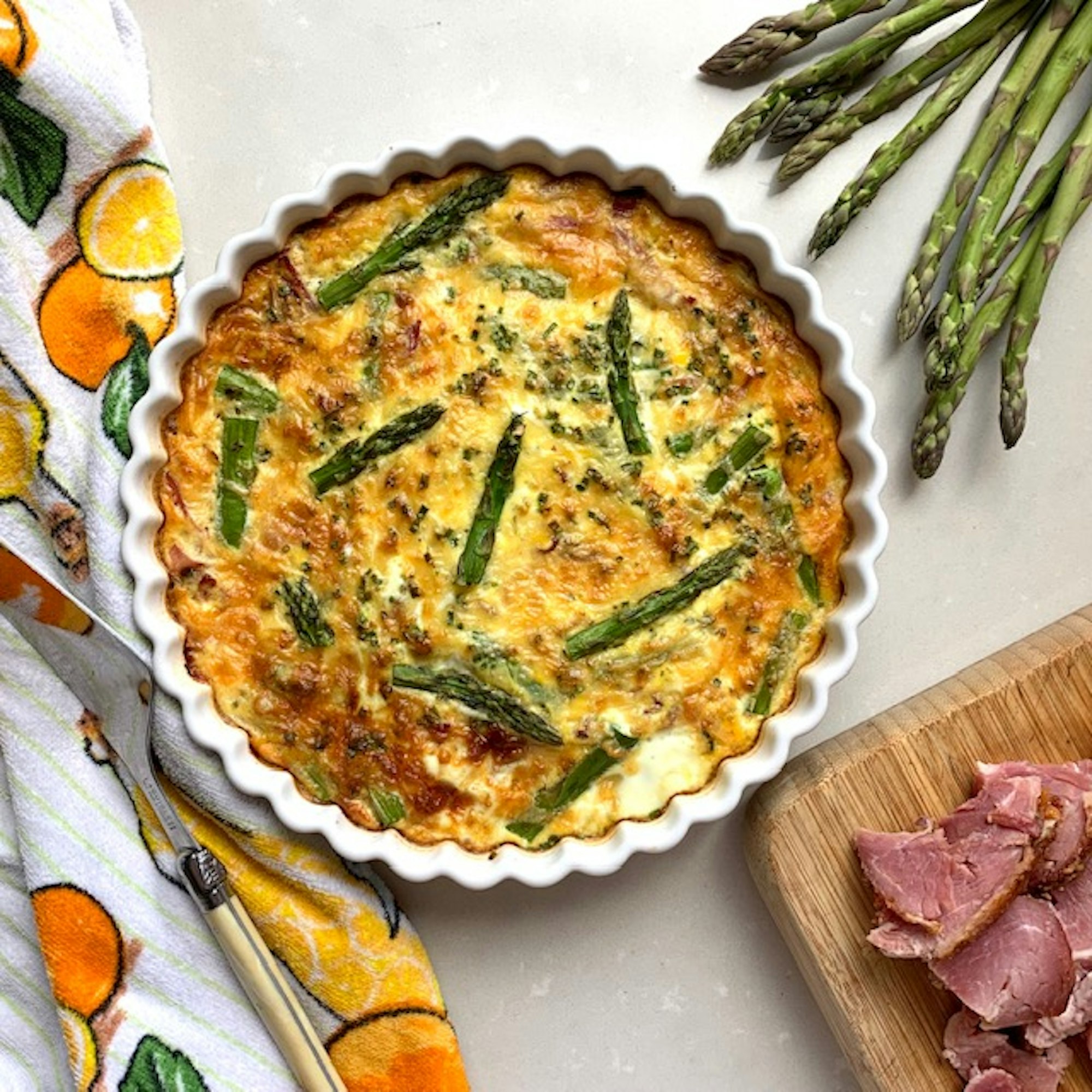 Ham and Asparagus Fritatta Recipe