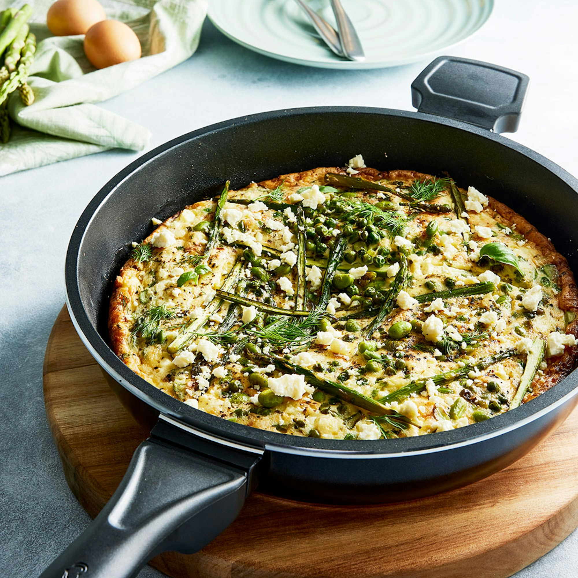 Green Vegetable and Feta Frittata Recipe