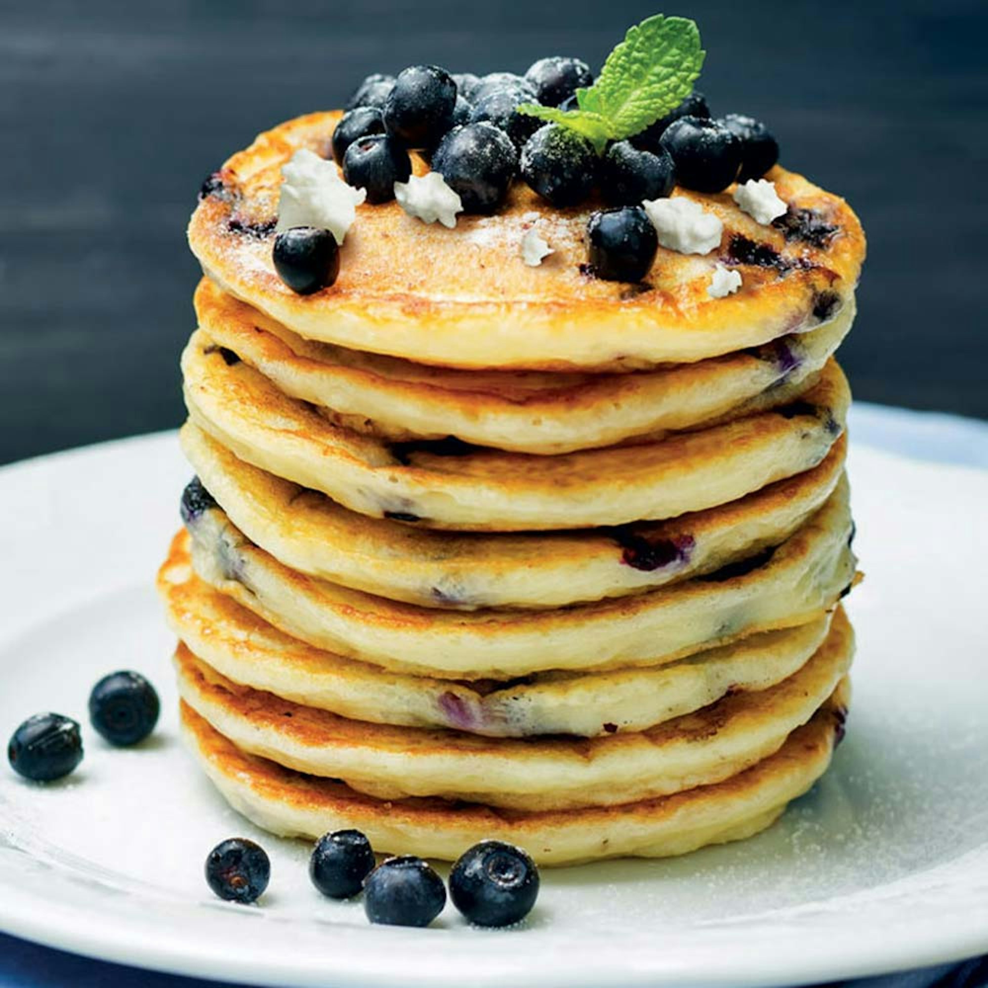Contact Grill Pillowy Blueberry & Ricotta Pancakes recipe | Robins Kitchen blog
