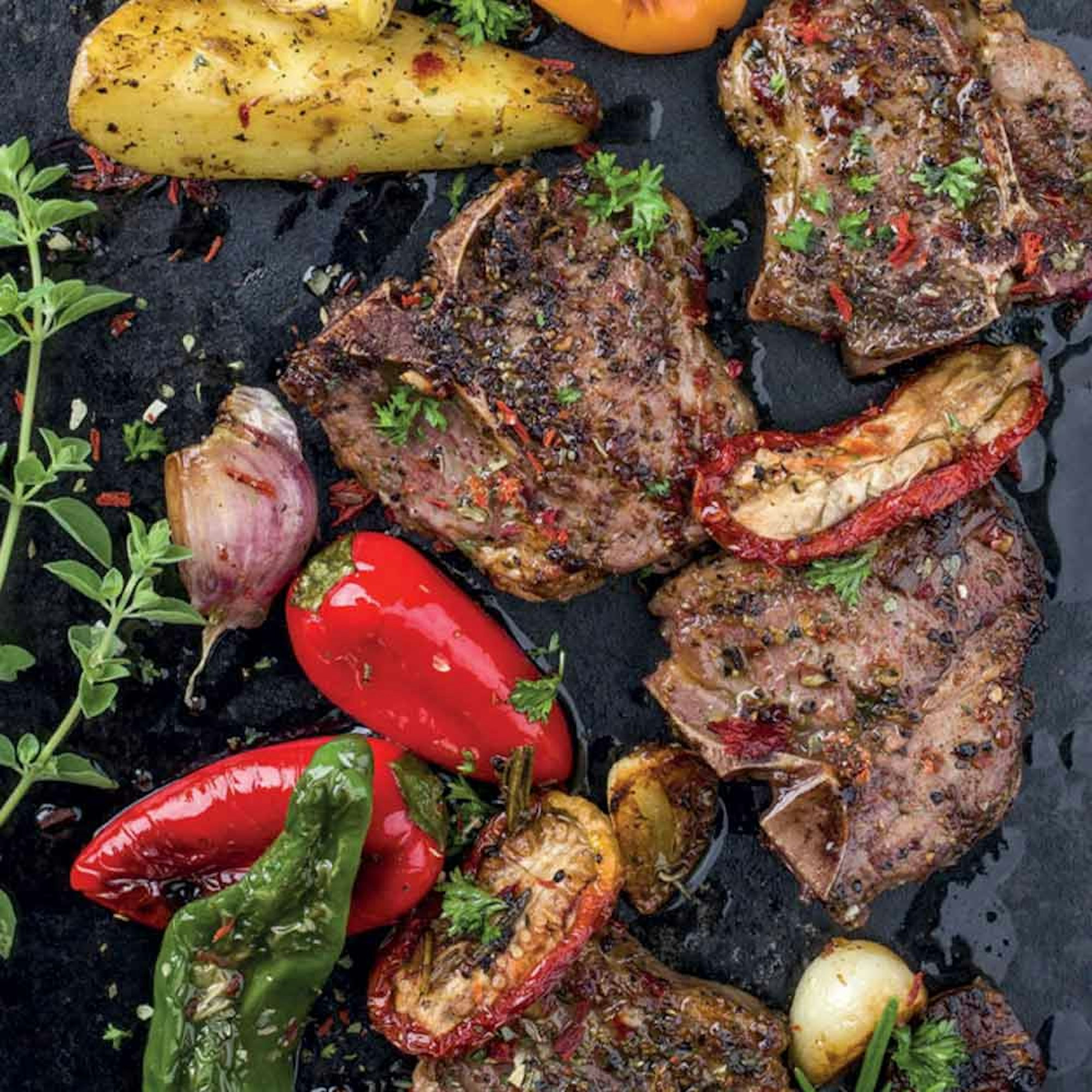 Contact Grill Greek Lamb Shoulder Chops recipe | Robins Kitchen blog