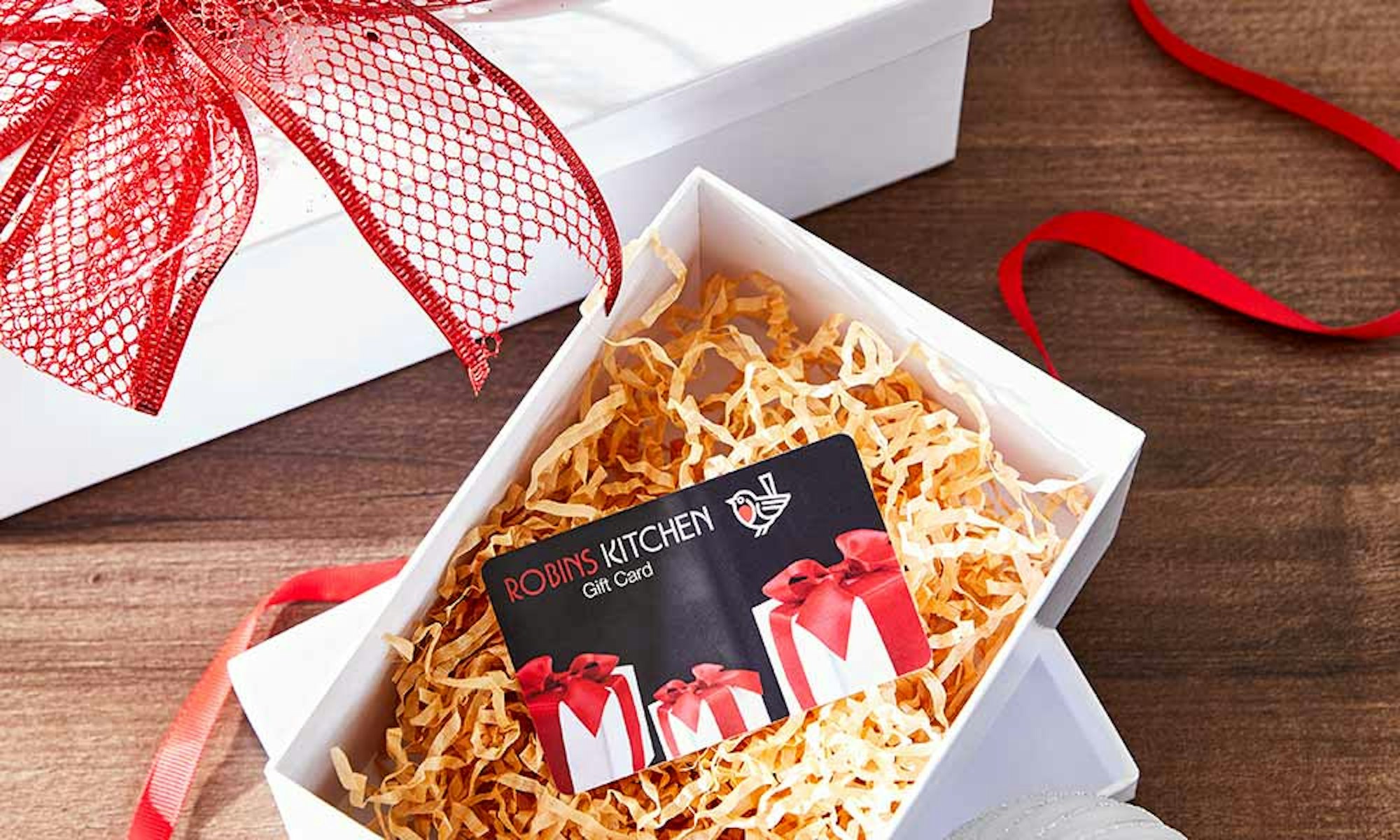 Robins Kitchen Gift card in a box