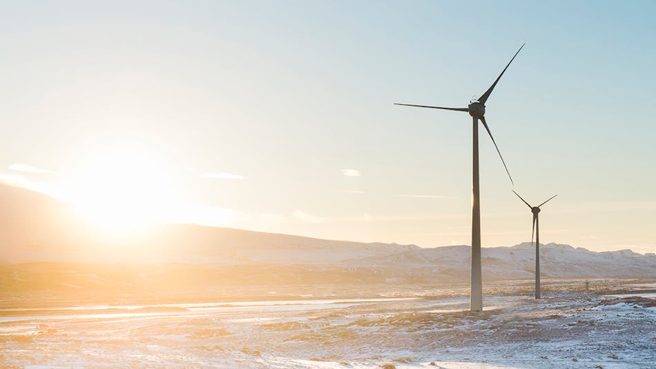 Wind turbines in Iceland