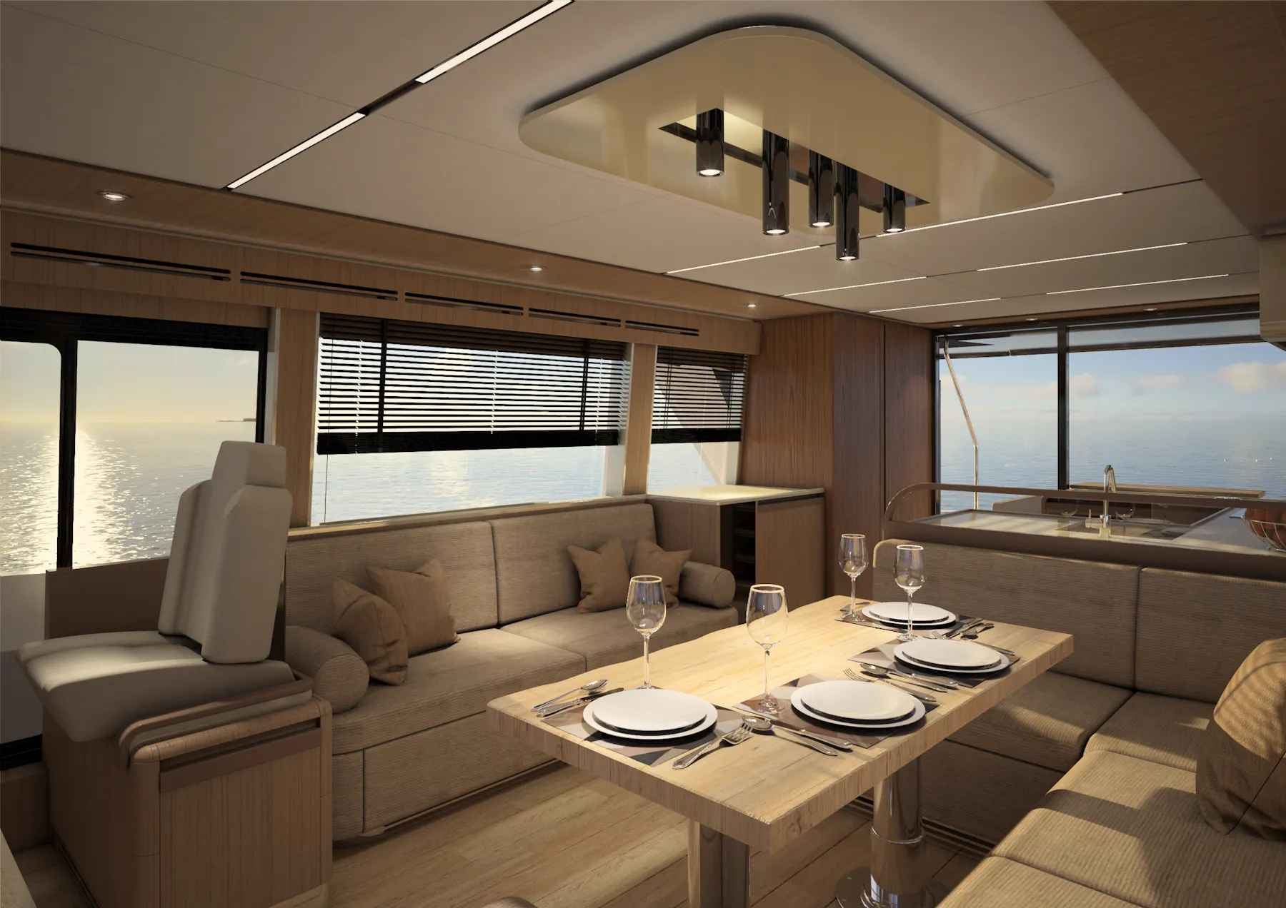 Greenline 58 Coupe comfortable salon