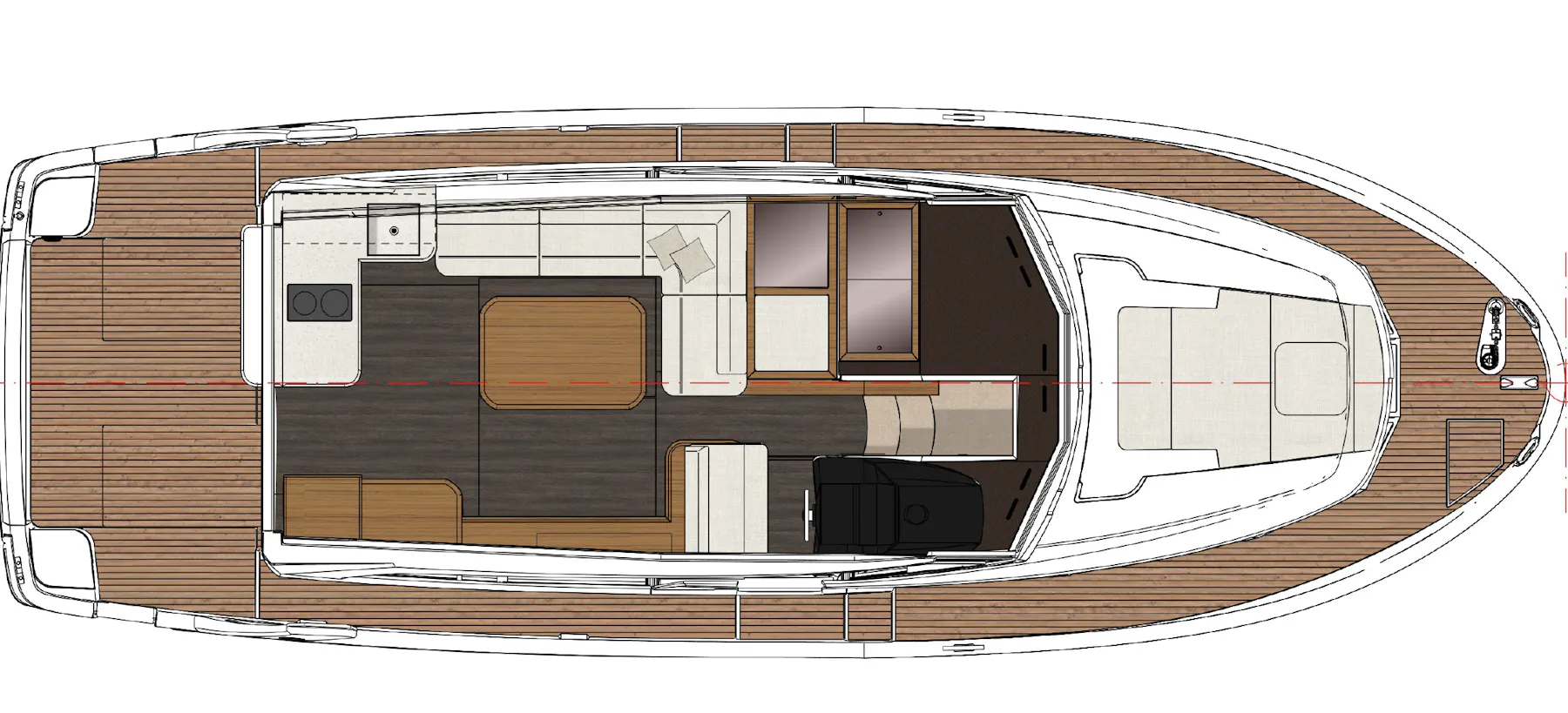 Greenline 40 Salon layout