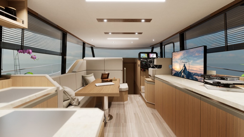 Greenline 42 interior salon