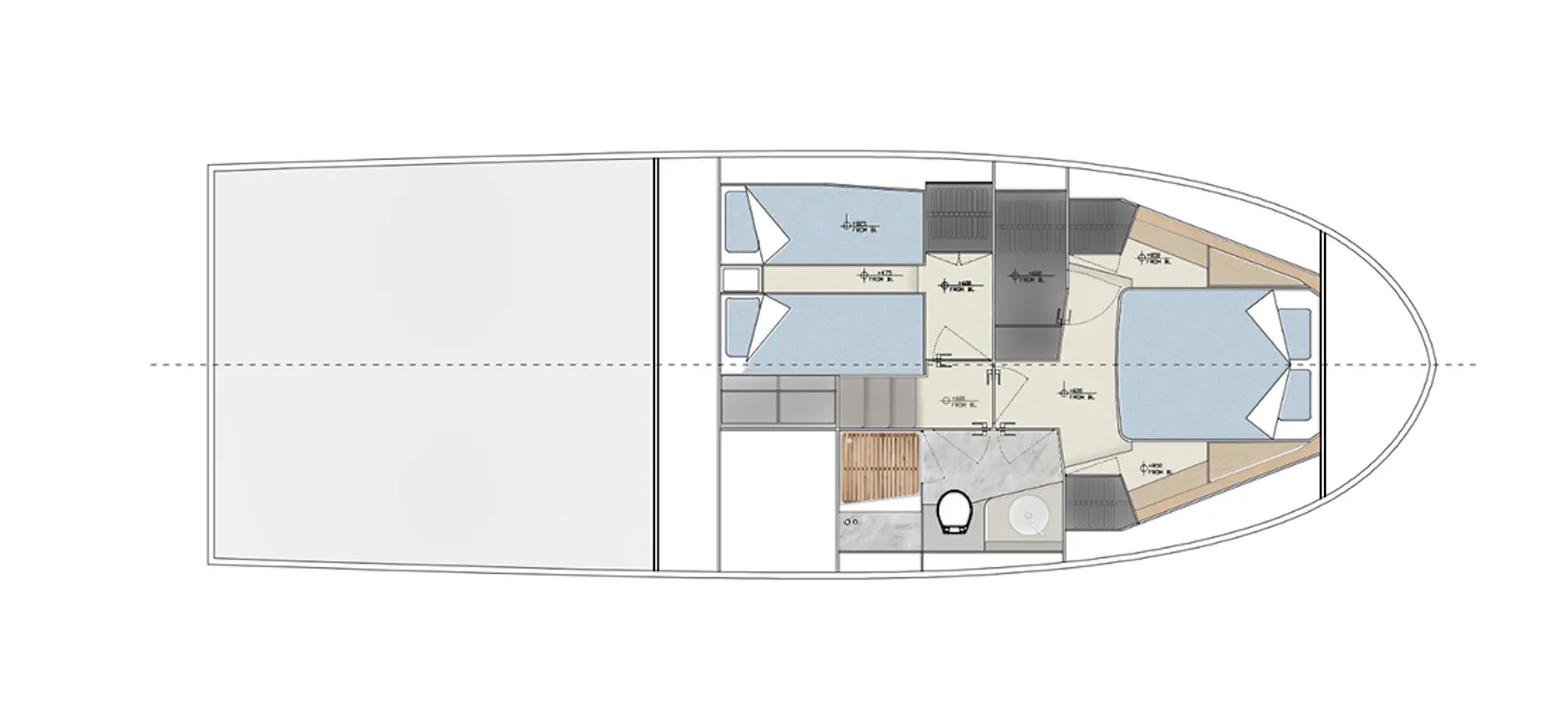 Greenline 42 Lower deck C layout
