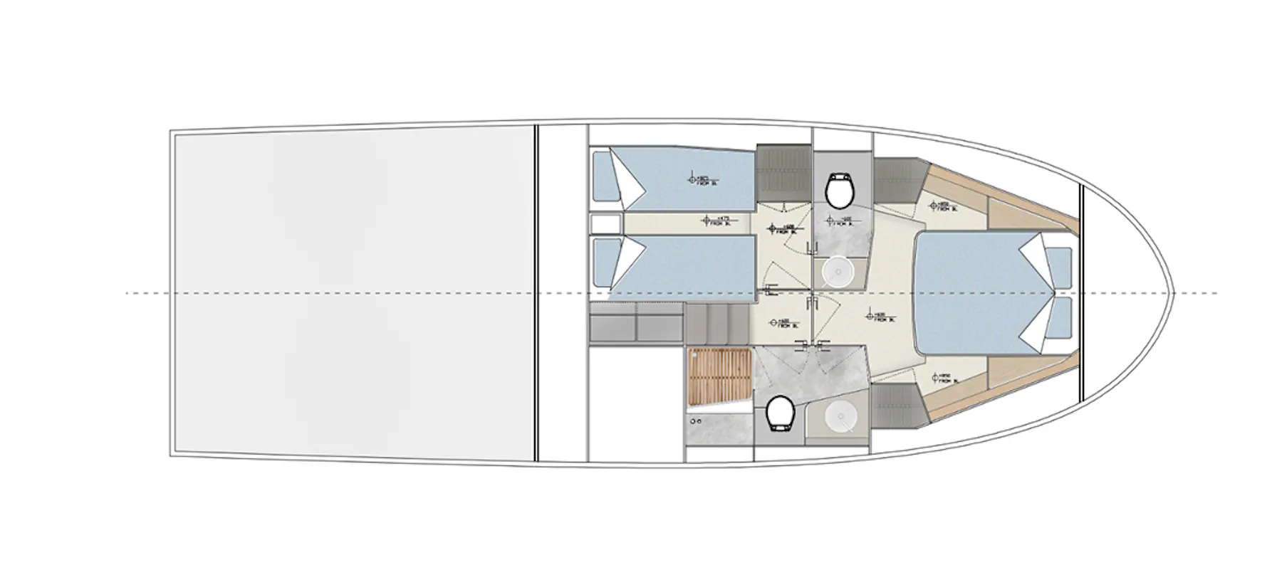 Greenline 42 Lower deck B layout