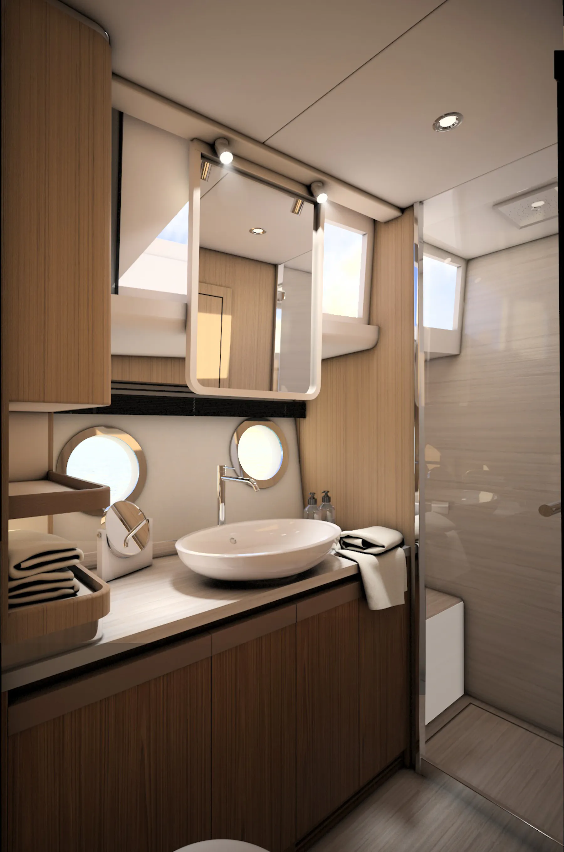 Greenline 58 Coupe modern bathroom