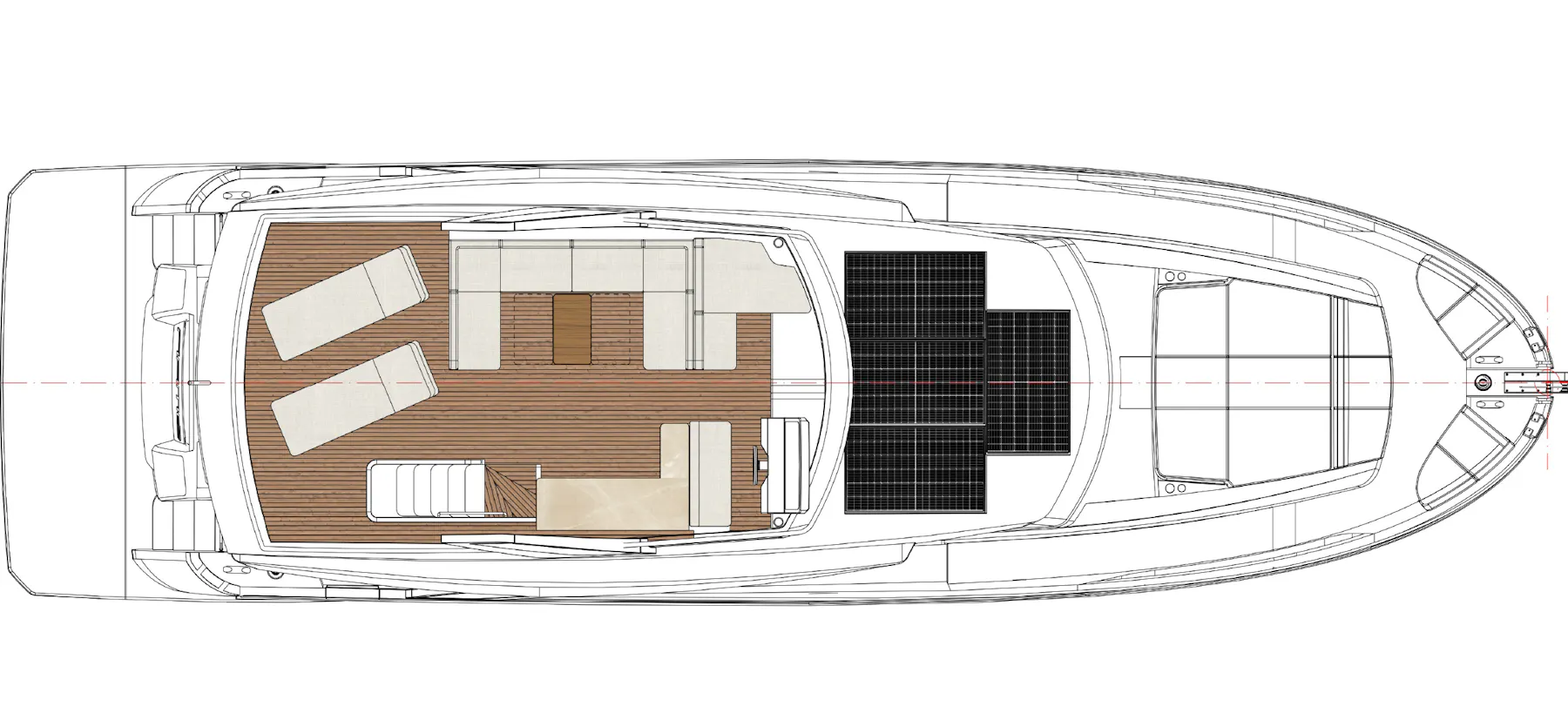 Greenline 58 Fly Flybridge layout